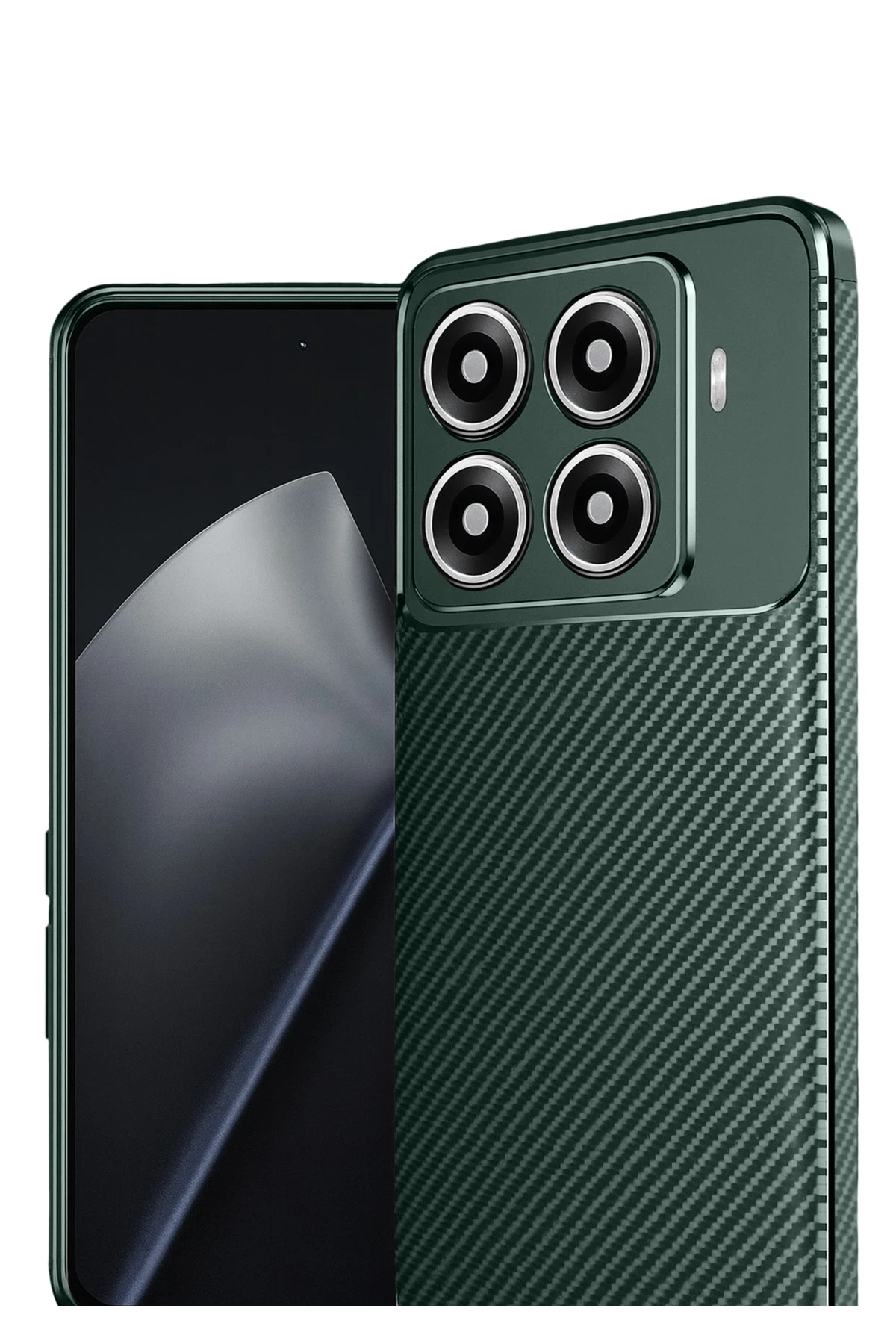 Newface Xiaomi Mi 15T Pro Auto Focus Karbon Kapak - Koyu Yeşil
