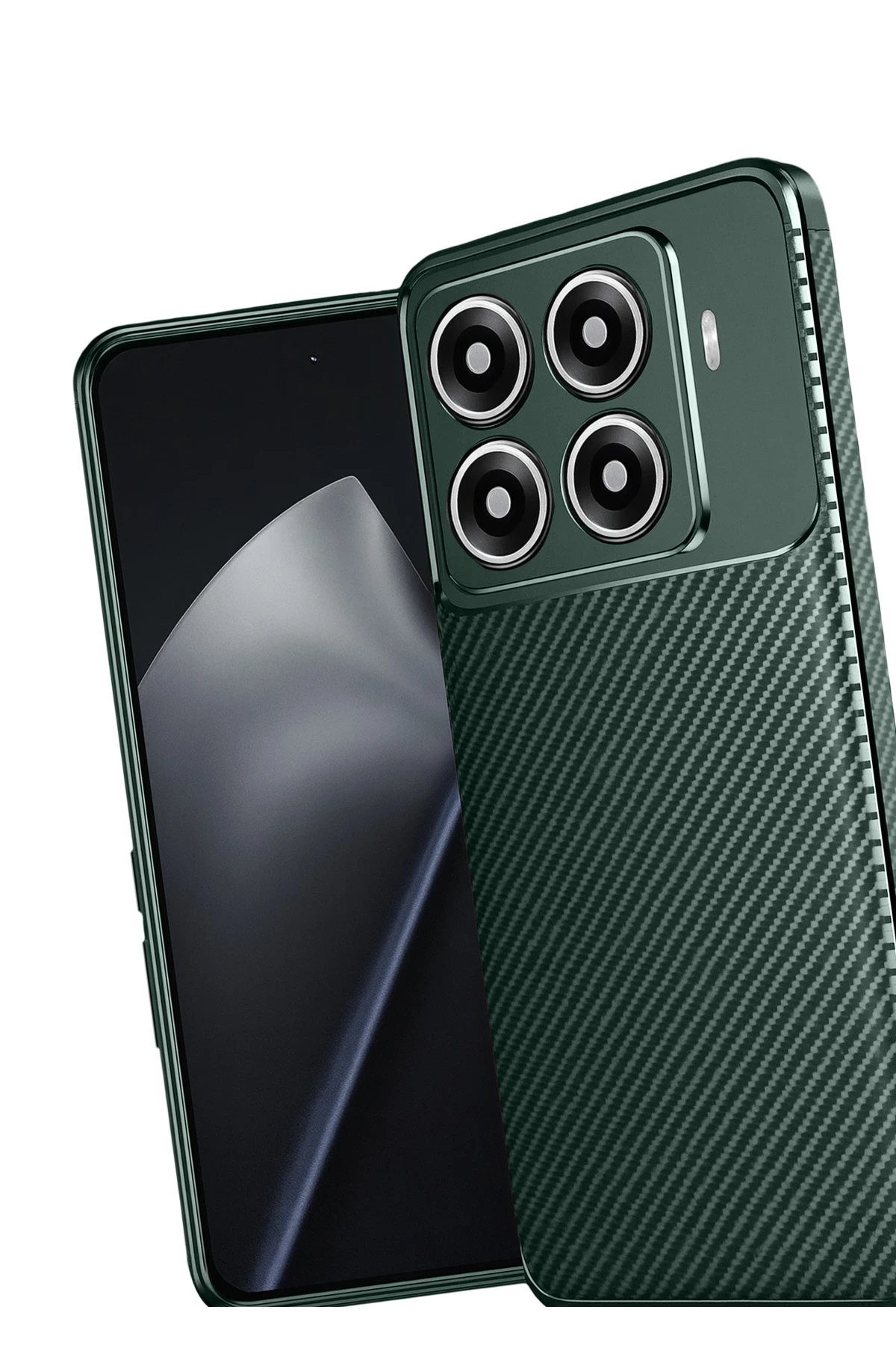 Newface Xiaomi Mi 15T Pro Auto Focus Karbon Kapak - Koyu Yeşil