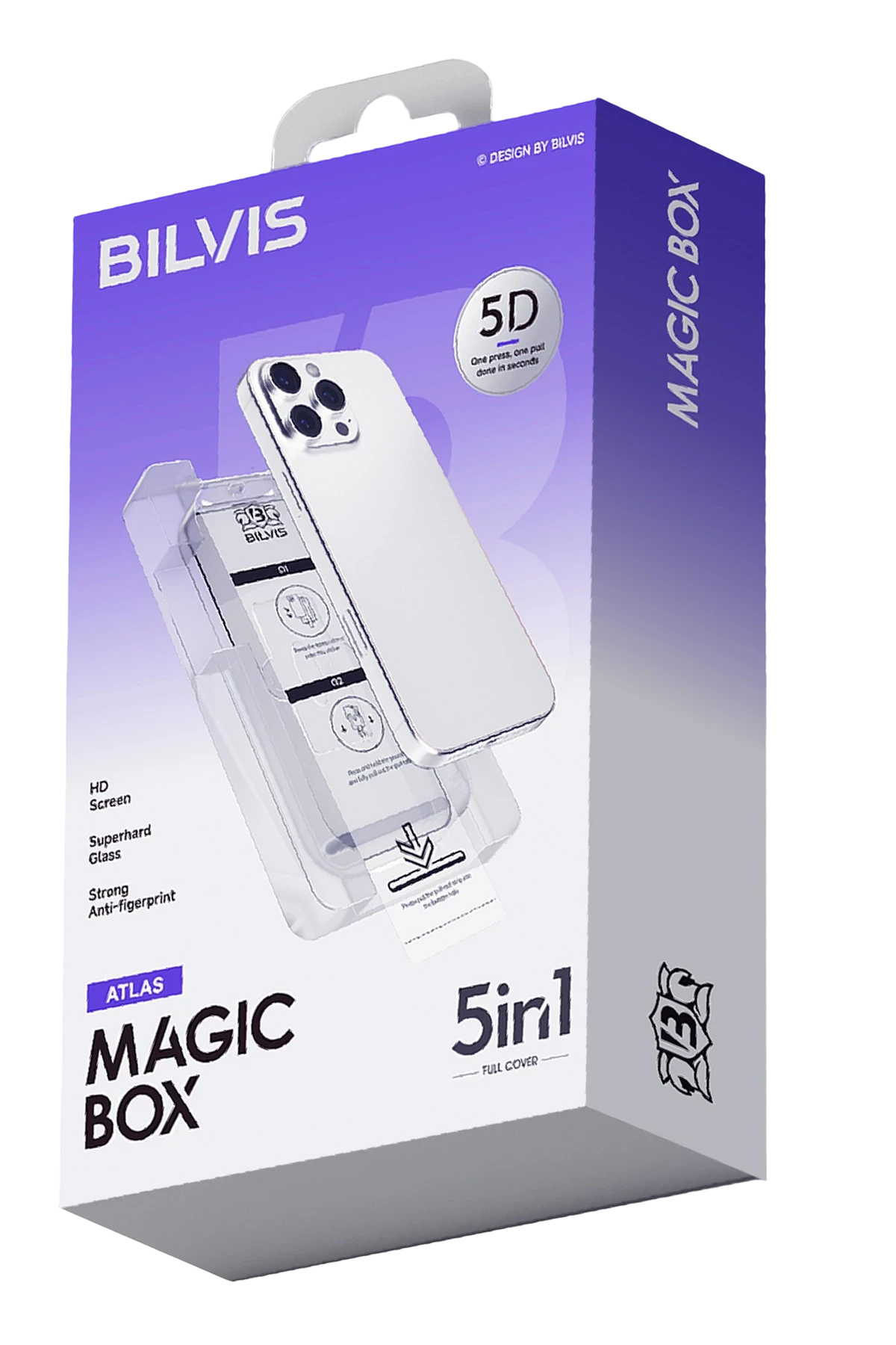 Newface Apple iPhone 11 Bilvis 5in1 3D Magic Cam Ekran Koruyucu - Siyah