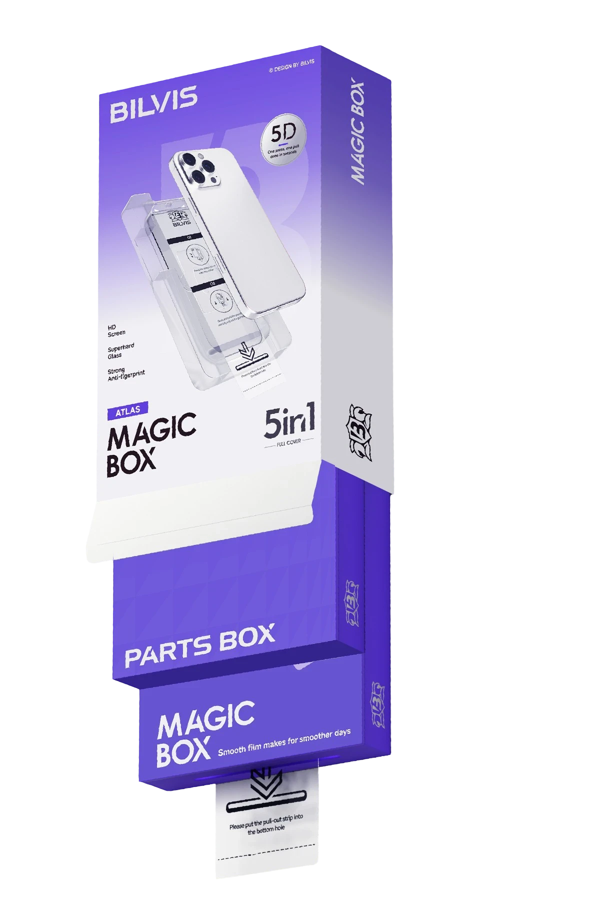 Newface Apple iPhone 13 Pro Max Bilvis 5in1 3D Magic Cam Ekran Koruyucu - Siyah