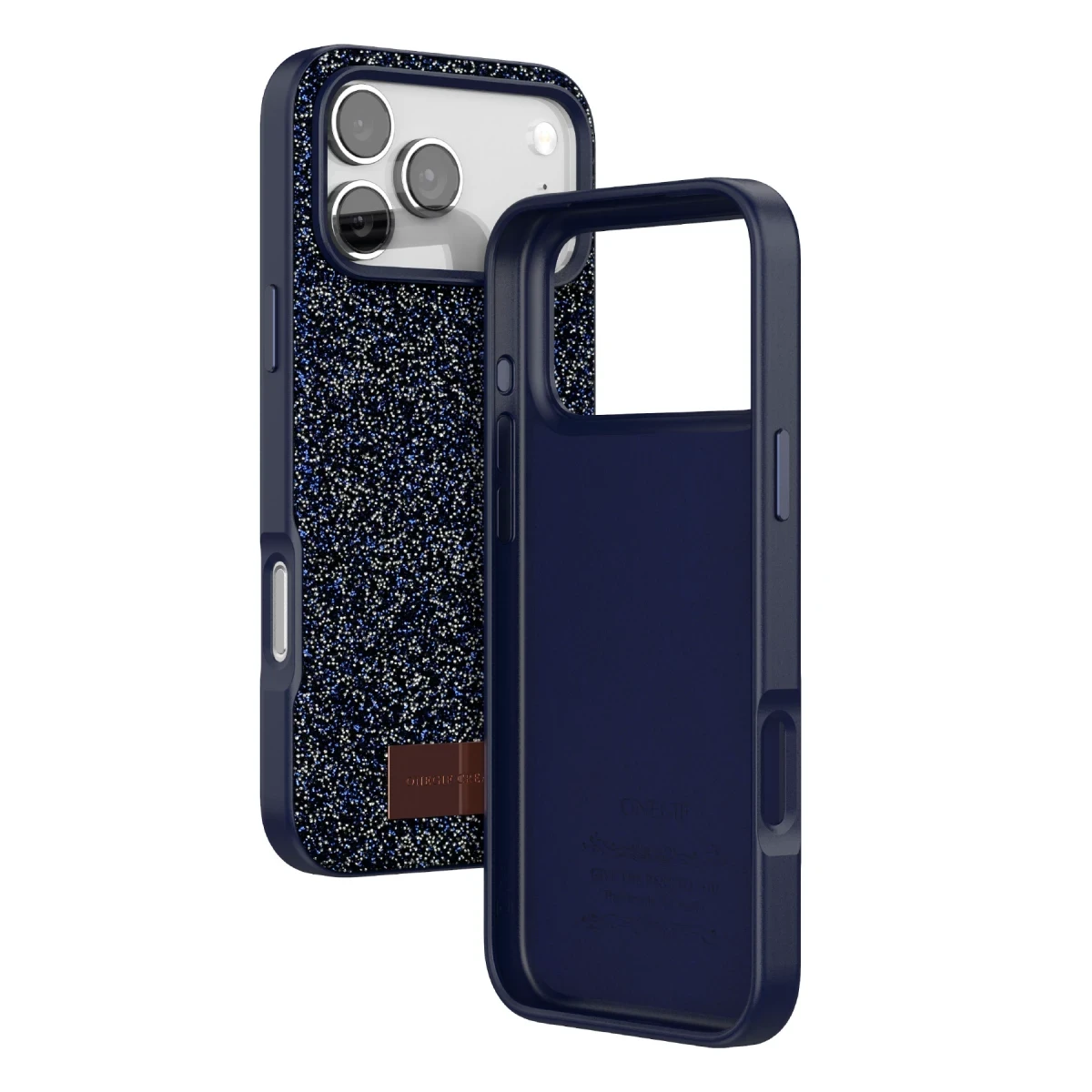 Onegif Apple iPhone 17 Pro Max Bright Simli Kapak - Mavi