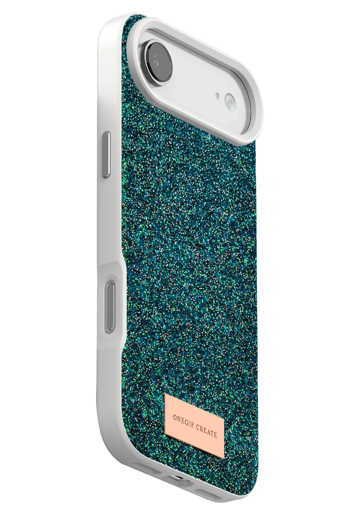 Onegif Apple iPhone 17 Air Bright Simli Kapak - Koyu Yeşil