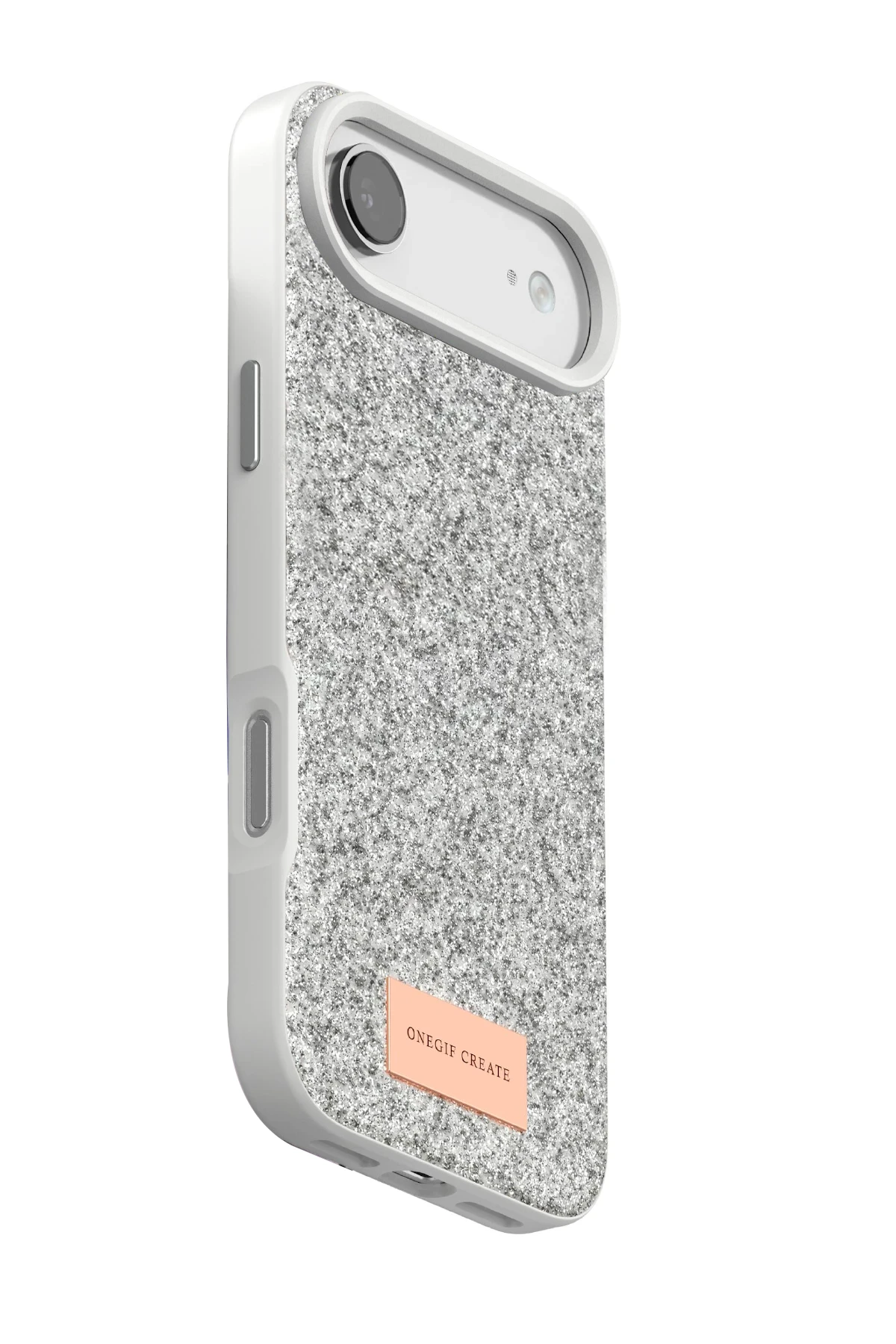 Onegif Apple iPhone 17 Air Bright Simli Kapak - Beyaz