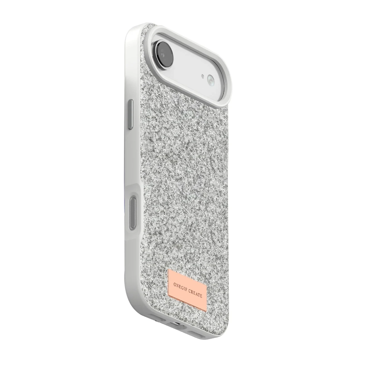Onegif Apple iPhone 17 Air Bright Simli Kapak - Beyaz