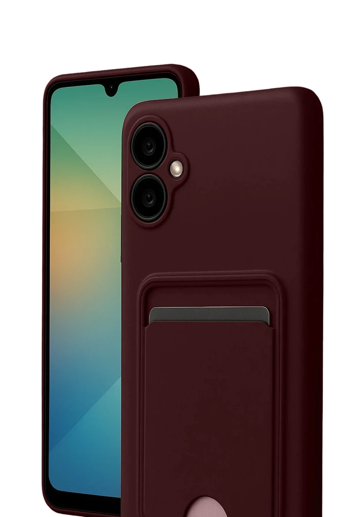 Newface Samsung Galaxy A07 Kelvin Kartvizitli Silikon - Bordo