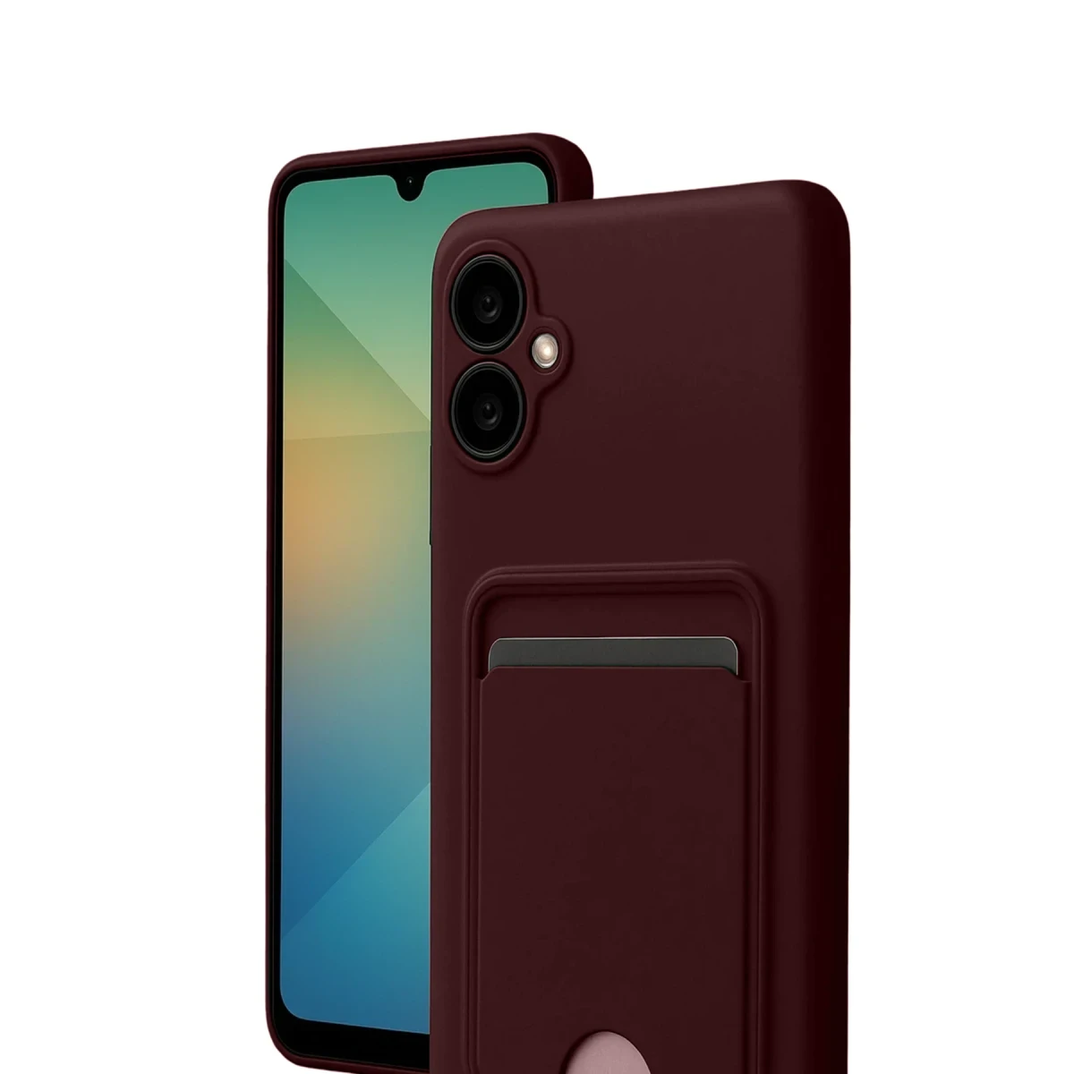 Newface Samsung Galaxy A07 4G Kelvin Kartvizitli Silikon - Bordo — görsel 5
