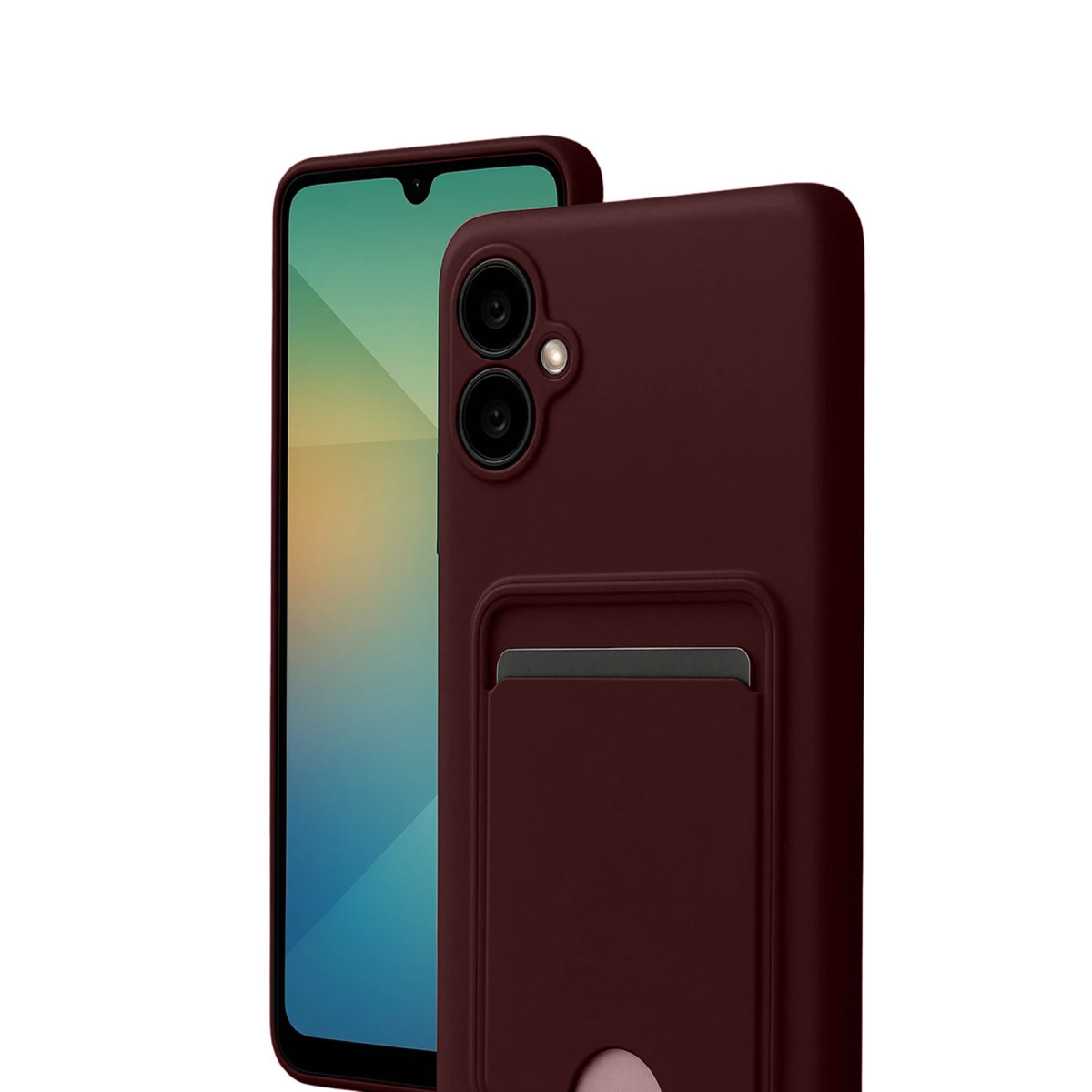 Newface Samsung Galaxy A07 4G Kelvin Kartvizitli Silikon - Bordo — görsel 8