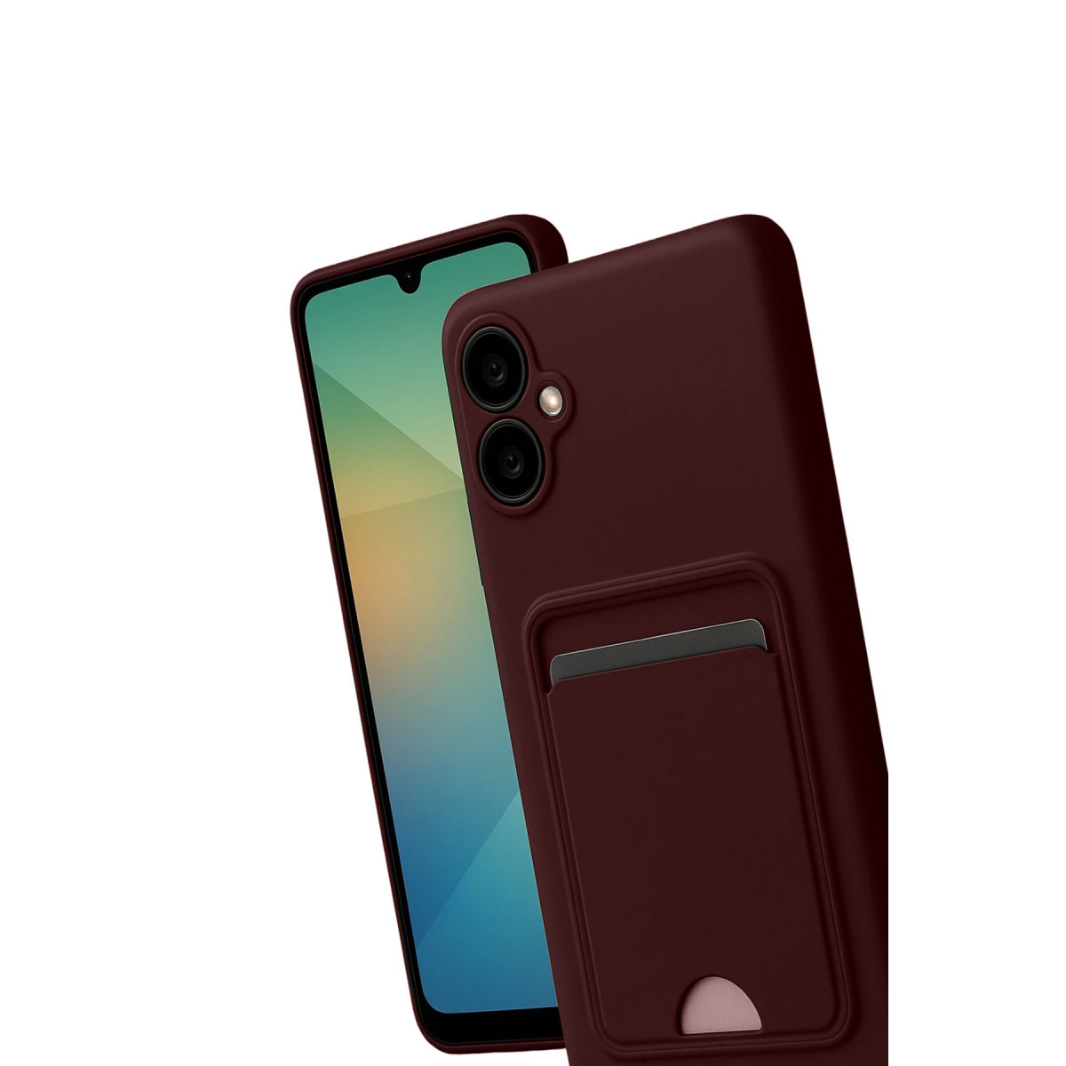 Newface Samsung Galaxy A07 4G Kelvin Kartvizitli Silikon - Bordo — görsel 9
