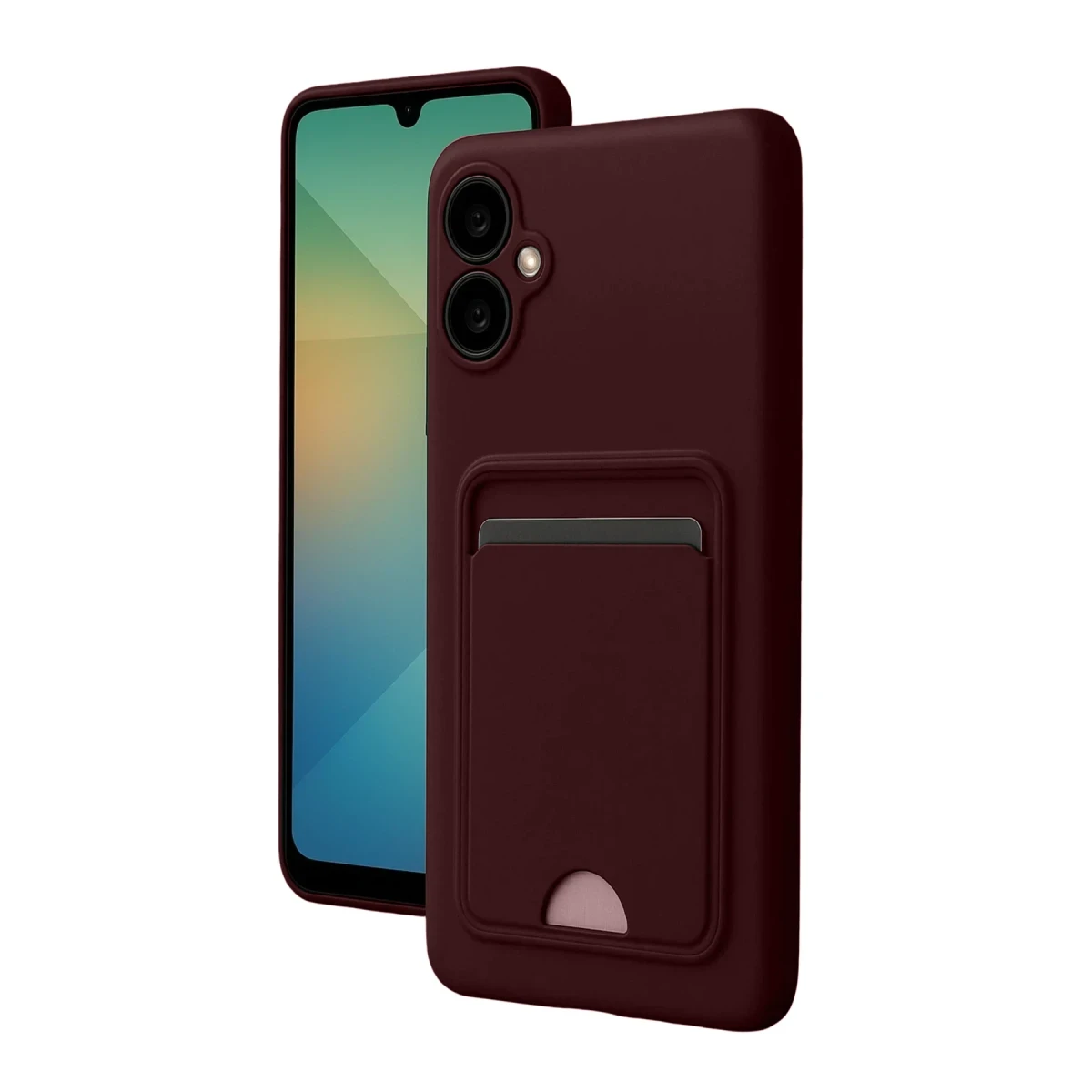 Newface Samsung Galaxy A07 4G Kelvin Kartvizitli Silikon - Bordo — görsel 4