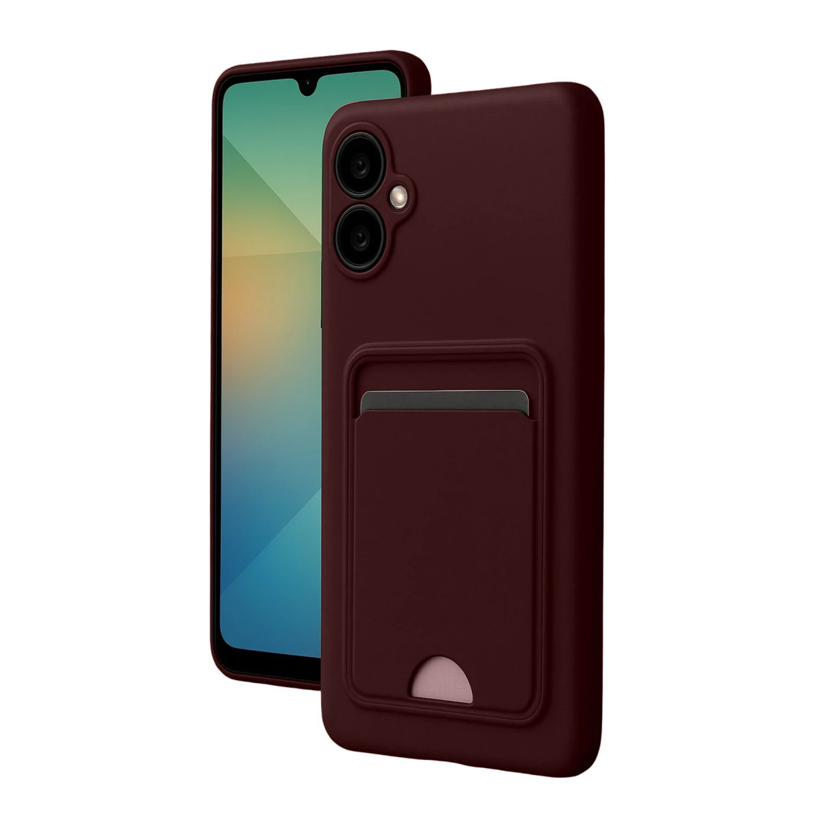 Newface Samsung Galaxy A07 4G Kelvin Kartvizitli Silikon - Bordo — görsel 7