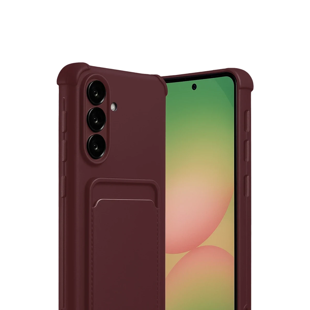 Newface Samsung Galaxy A17 5G Kelvin Kartvizitli Silikon - Bordo — görsel 5