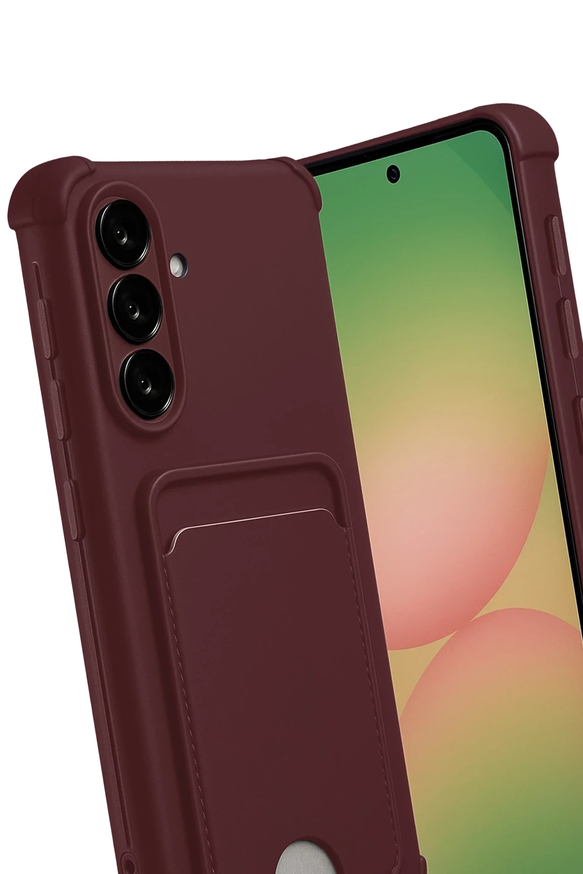 Newface Samsung Galaxy A17 5G Kelvin Kartvizitli Silikon - Bordo