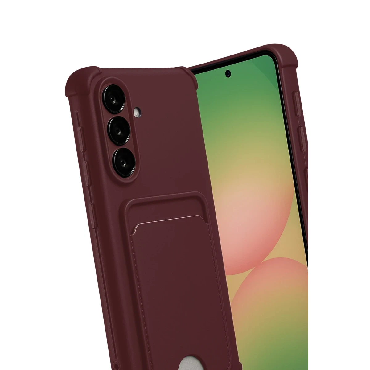 Newface Samsung Galaxy A17 5G Kelvin Kartvizitli Silikon - Bordo — görsel 6