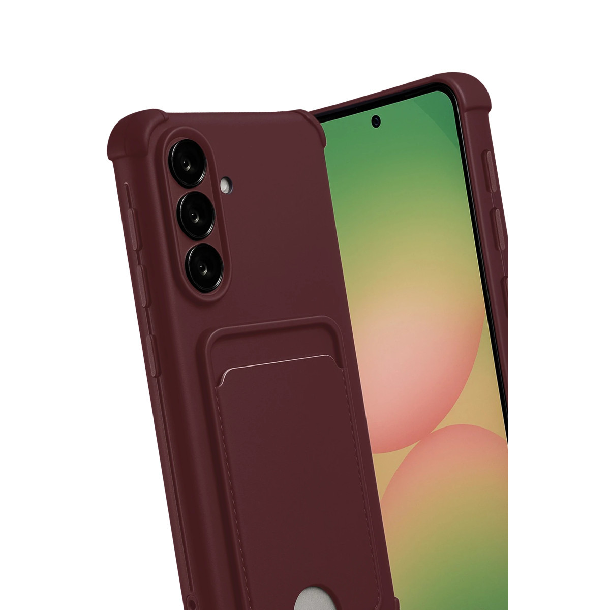 Newface Samsung Galaxy A17 5G Kelvin Kartvizitli Silikon - Bordo — görsel 9