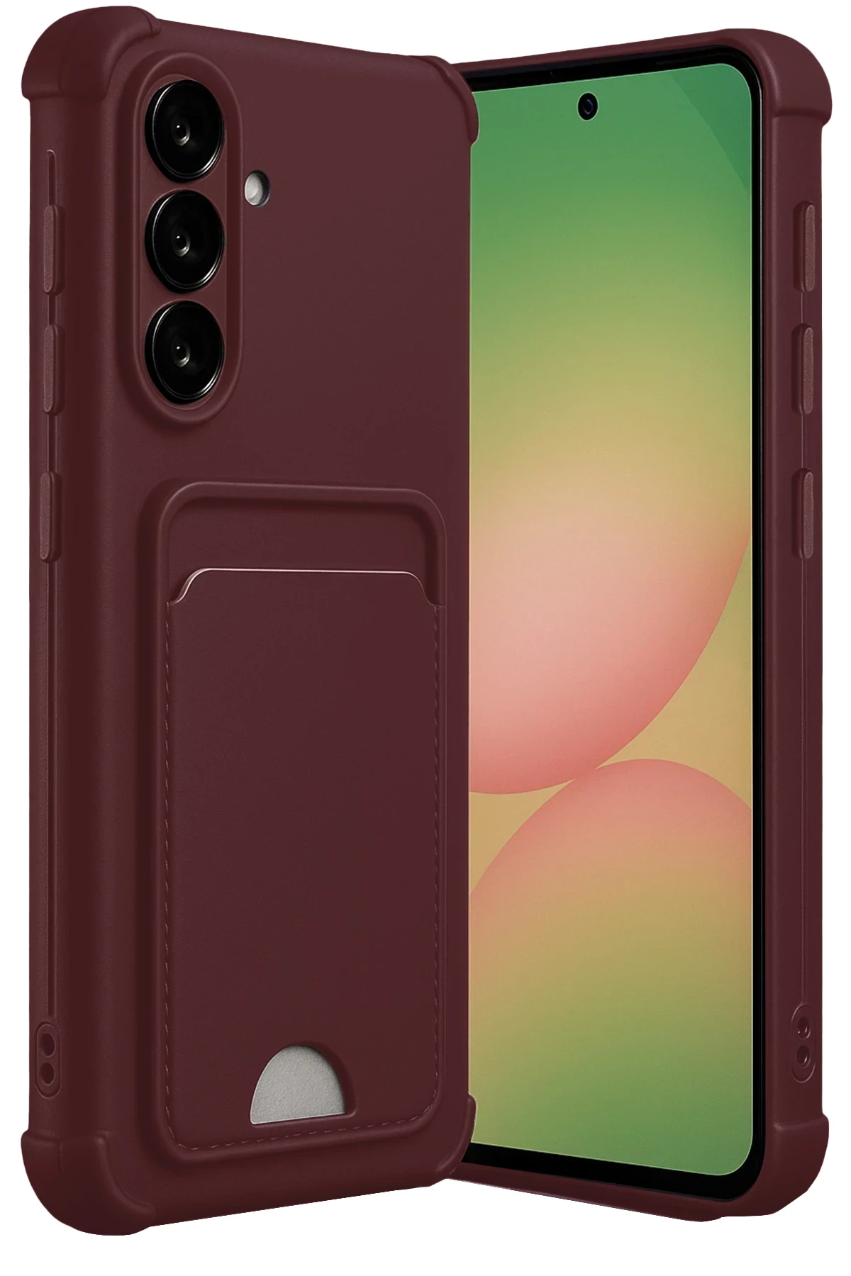 Newface Samsung Galaxy A17 5G Kelvin Kartvizitli Silikon - Bordo