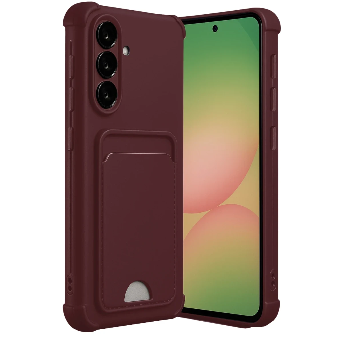 Newface Samsung Galaxy A17 5G Kelvin Kartvizitli Silikon - Bordo — görsel 4