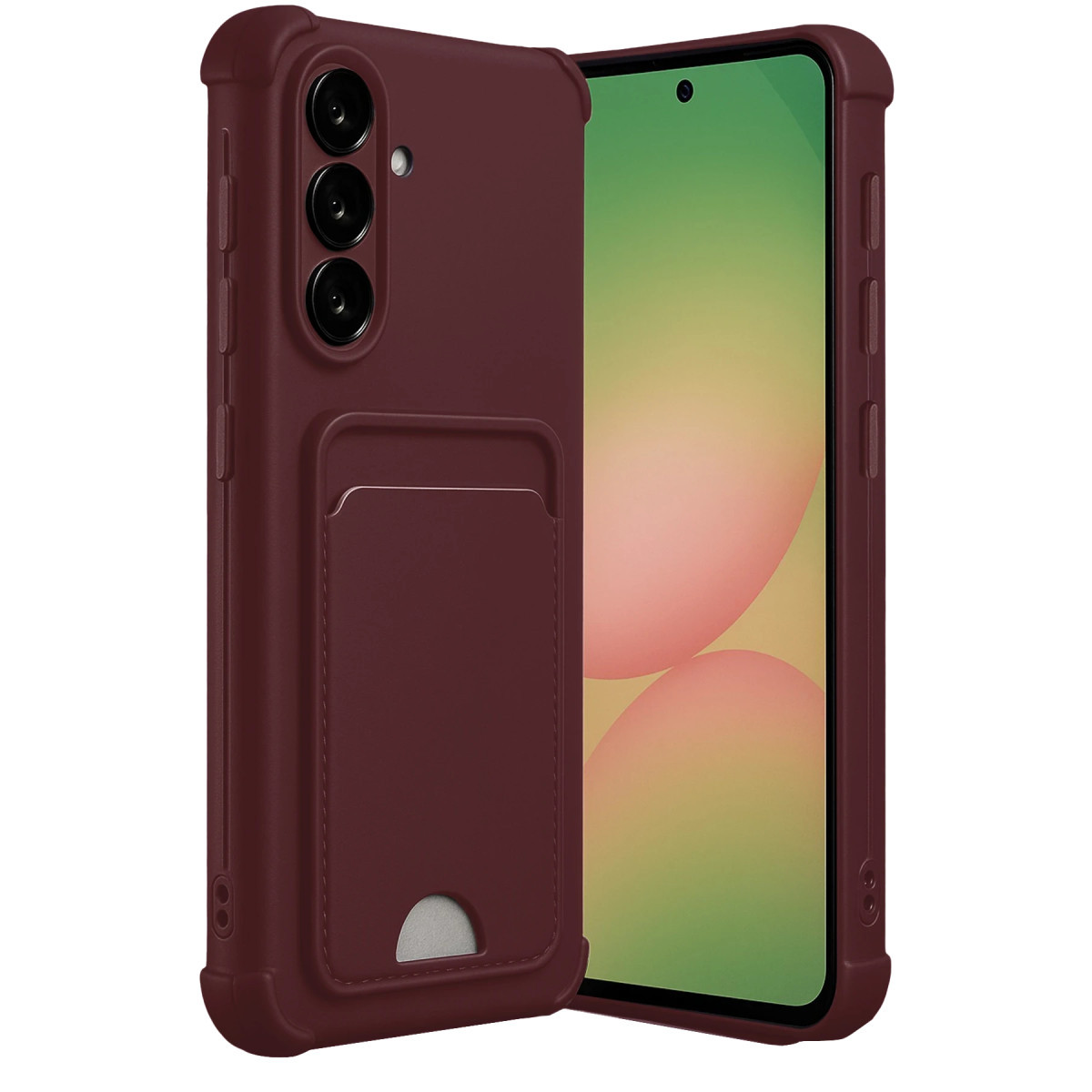 Newface Samsung Galaxy A17 5G Kelvin Kartvizitli Silikon - Bordo — görsel 7