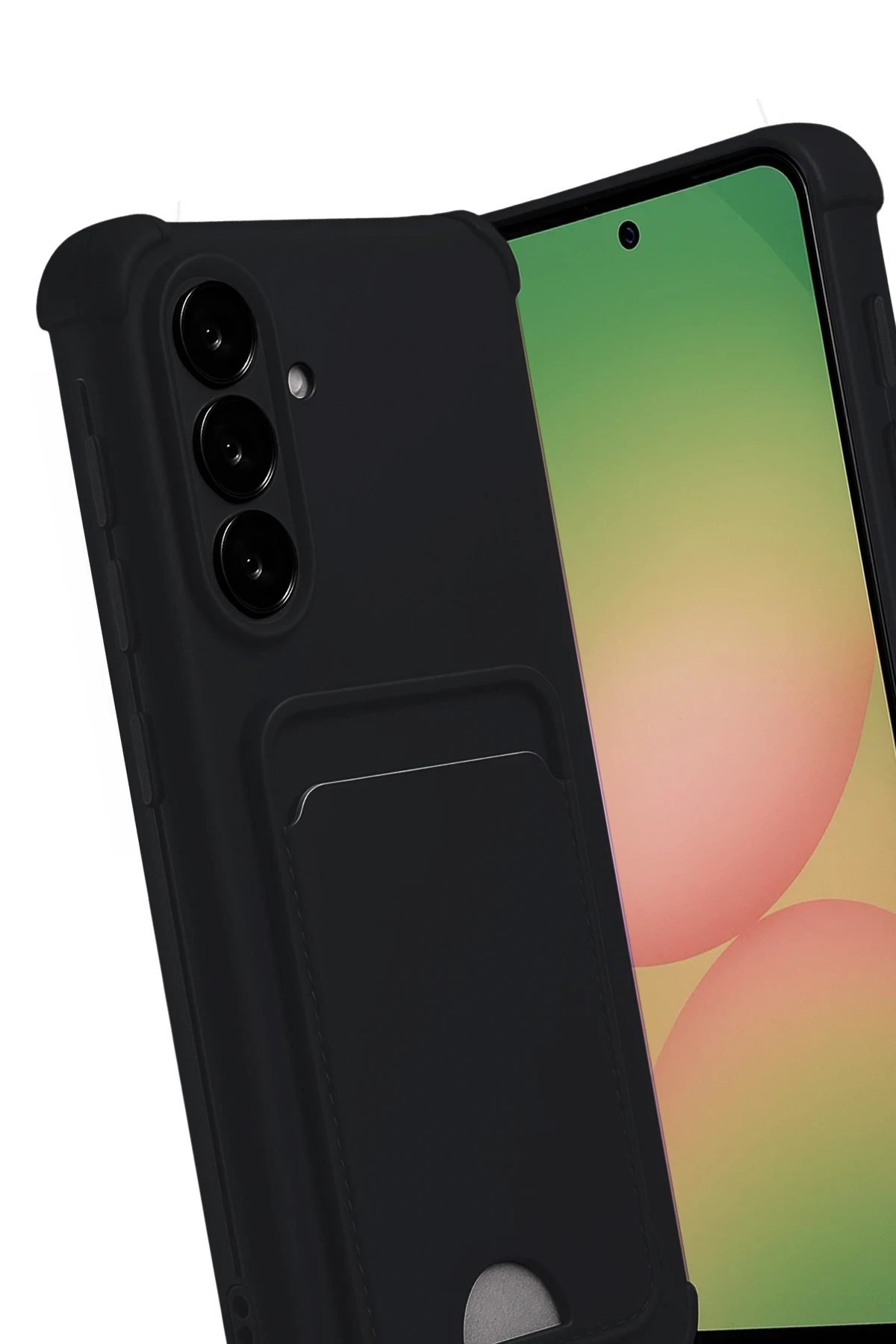 Newface Samsung Galaxy A56 Kılıf Kelvin Kartvizitli Silikon - Siyah