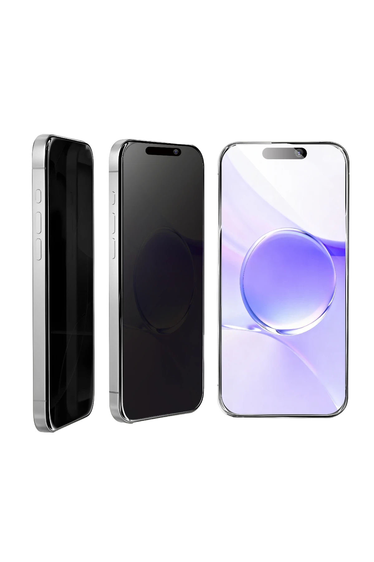 Newface Apple iPhone 16 Pro Bilvis 5in1 5D Magic Hayalet Cam Ekran Koruyucu - Siyah