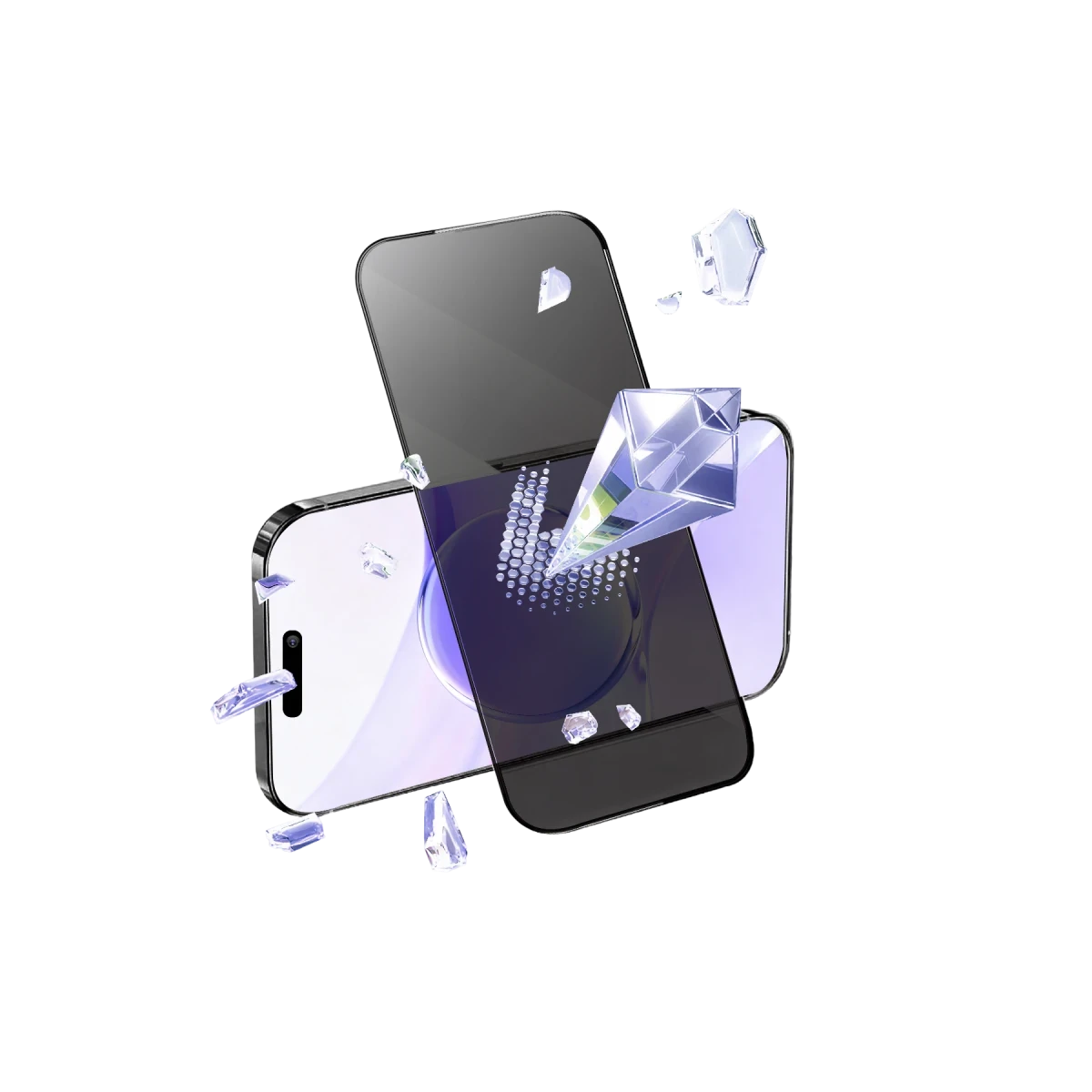Newface Apple iPhone 16 Bilvis 5in1 5D Magic Hayalet Cam Ekran Koruyucu - Siyah — görsel 11