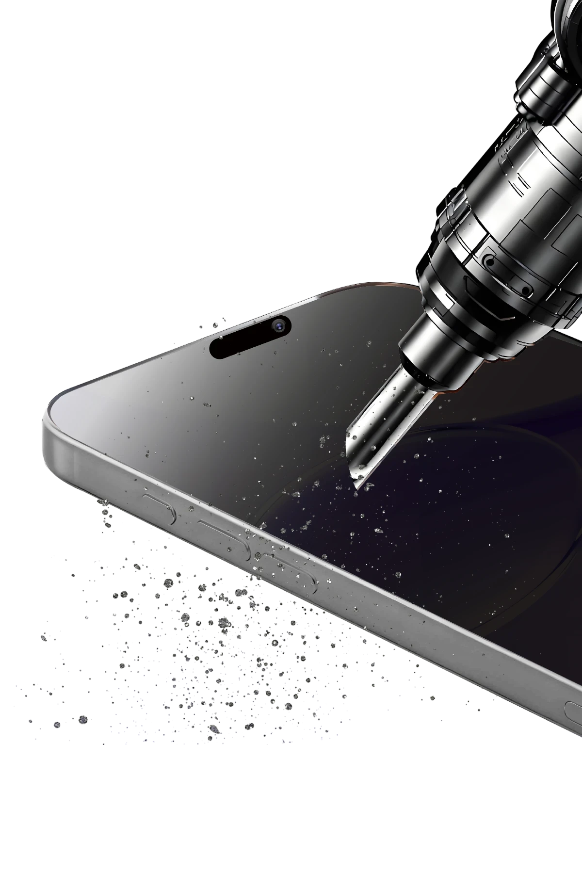 Newface Apple iPhone 12 Bilvis 5in1 5D Magic Hayalet Cam Ekran Koruyucu - Siyah