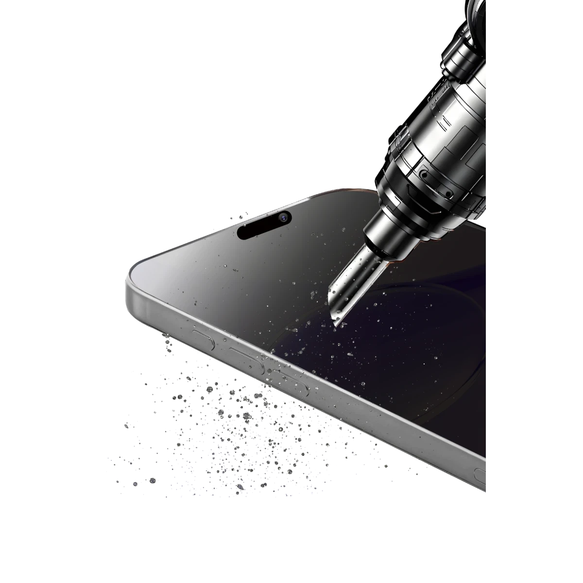 Newface Apple iPhone 14 Pro Max Bilvis 5in1 5D Magic Hayalet Cam Ekran Koruyucu - Siyah — görsel 12