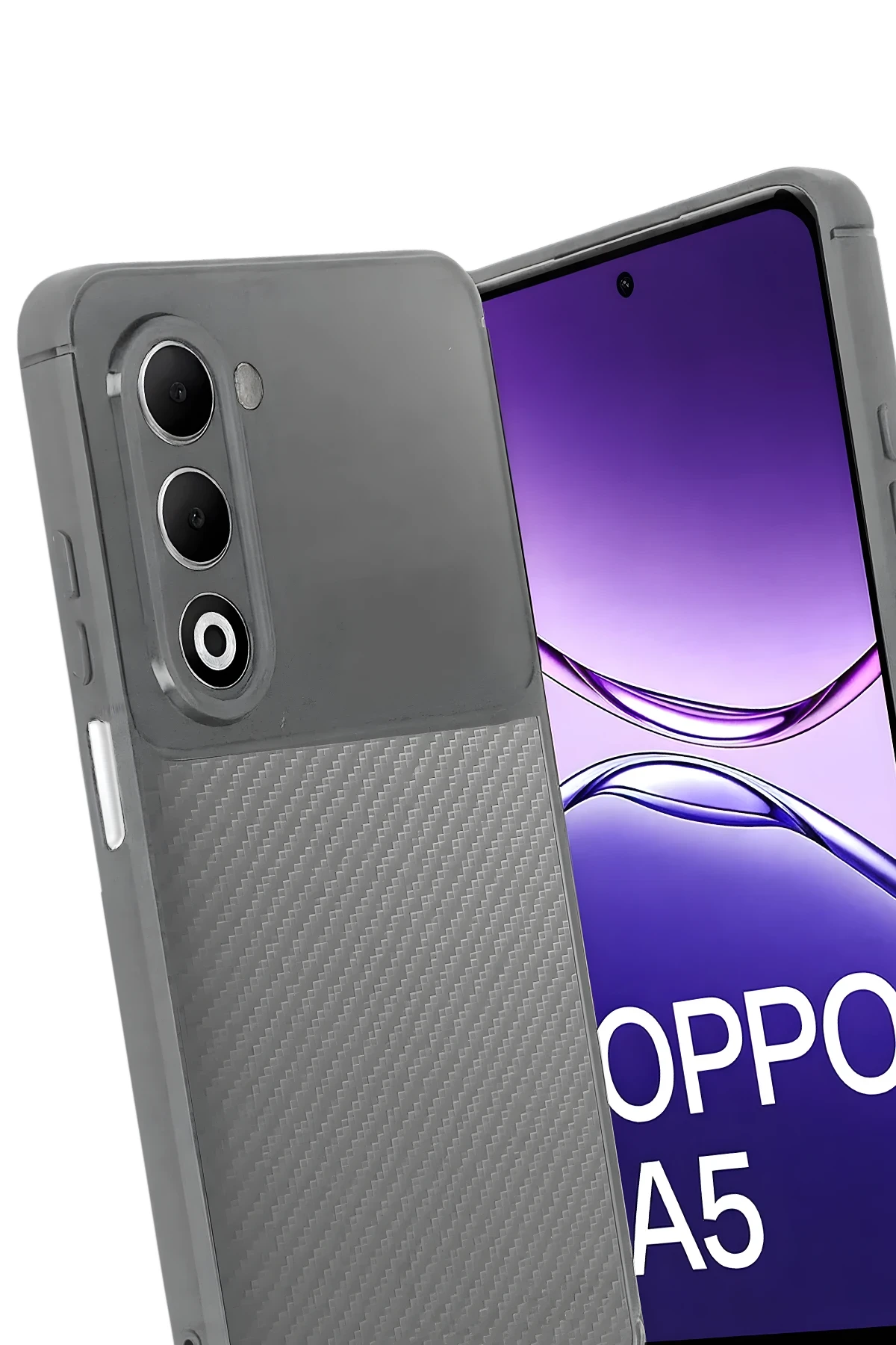 Newface Oppo A5 4G Auto Focus Karbon Kapak - Gri — görsel 3