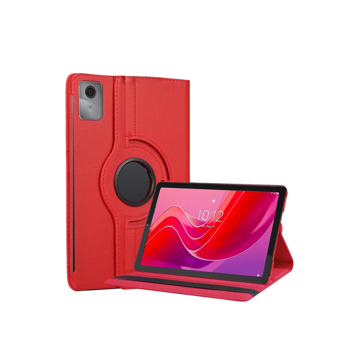 Newface Lenovo Tab M11 TB330FU 360 Tablet Deri Kılıf - Kırmızı — görsel 3