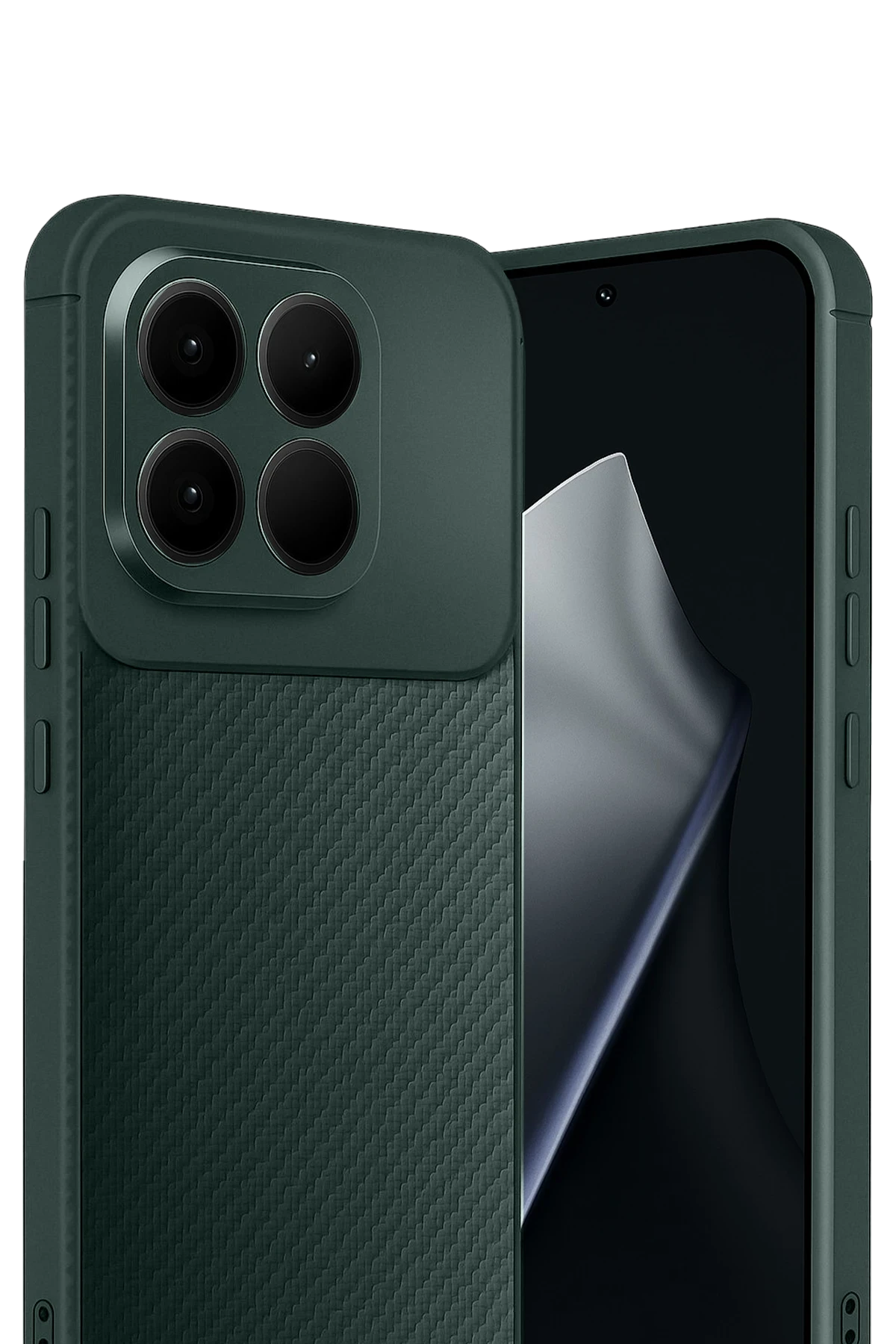 Newface Xiaomi Mi 15T Auto Focus Karbon Kapak - Koyu Yeşil