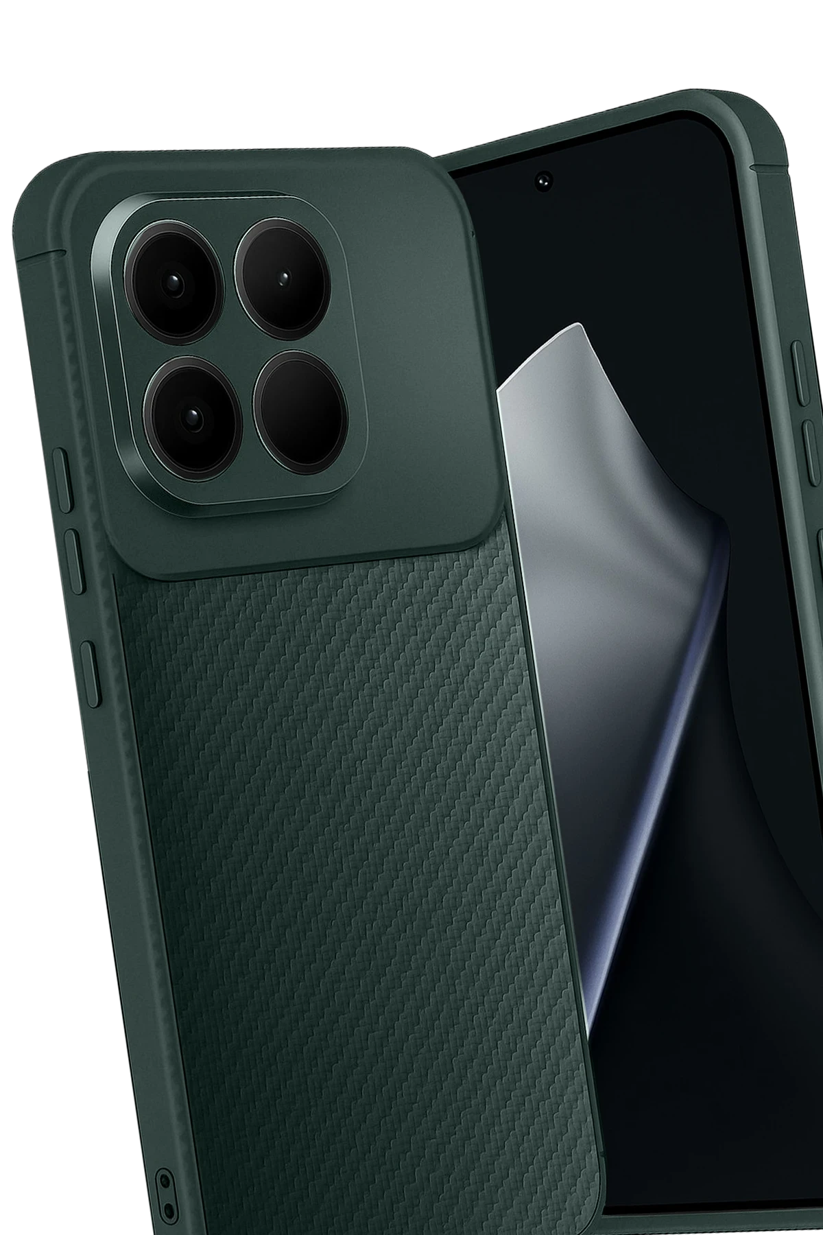 Newface Xiaomi Mi 15T Auto Focus Karbon Kapak - Koyu Yeşil