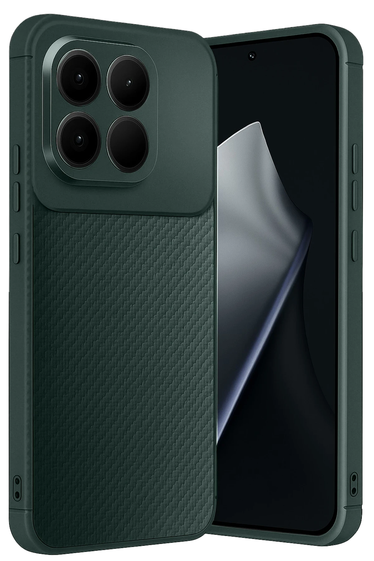 Newface Xiaomi Mi 15T Auto Focus Karbon Kapak - Koyu Yeşil