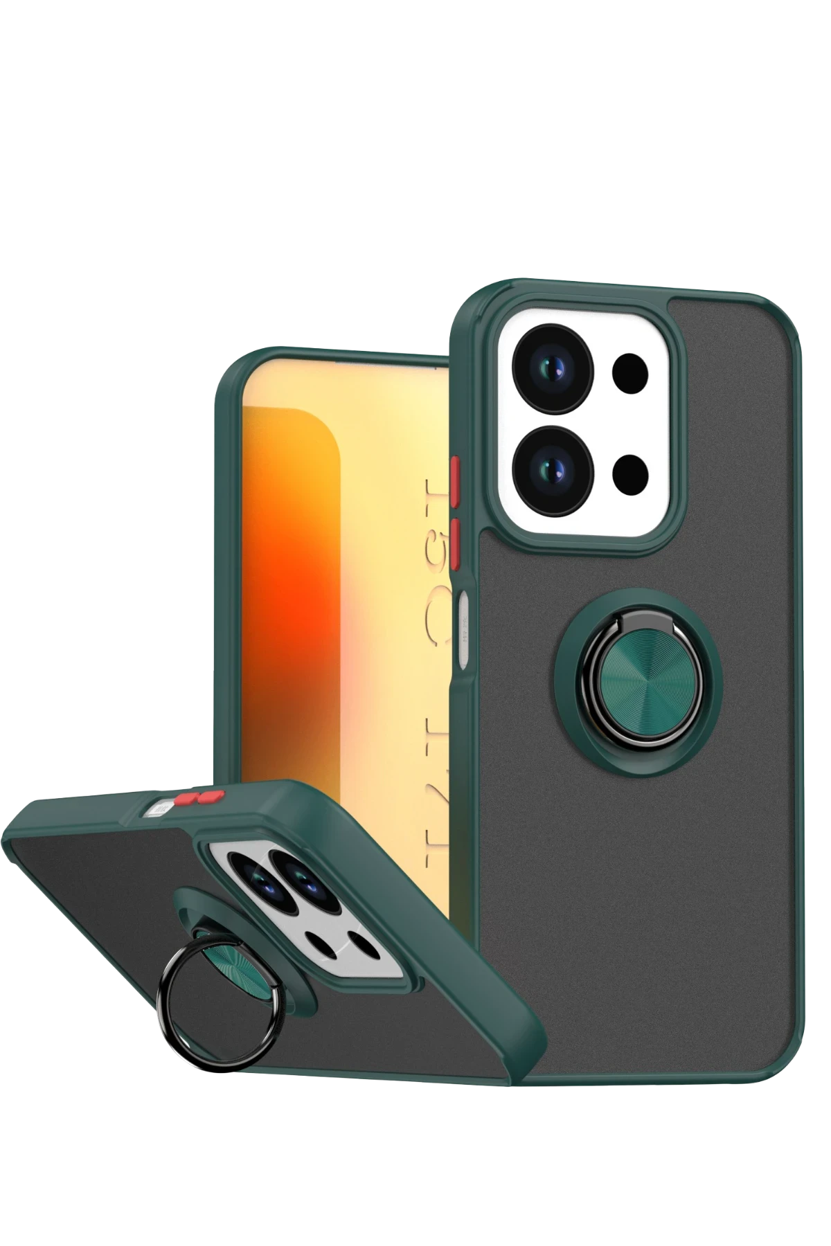 Newface Xiaomi Redmi 15C 4G Montreal Yüzüklü Silikon Kapak - Yeşil
