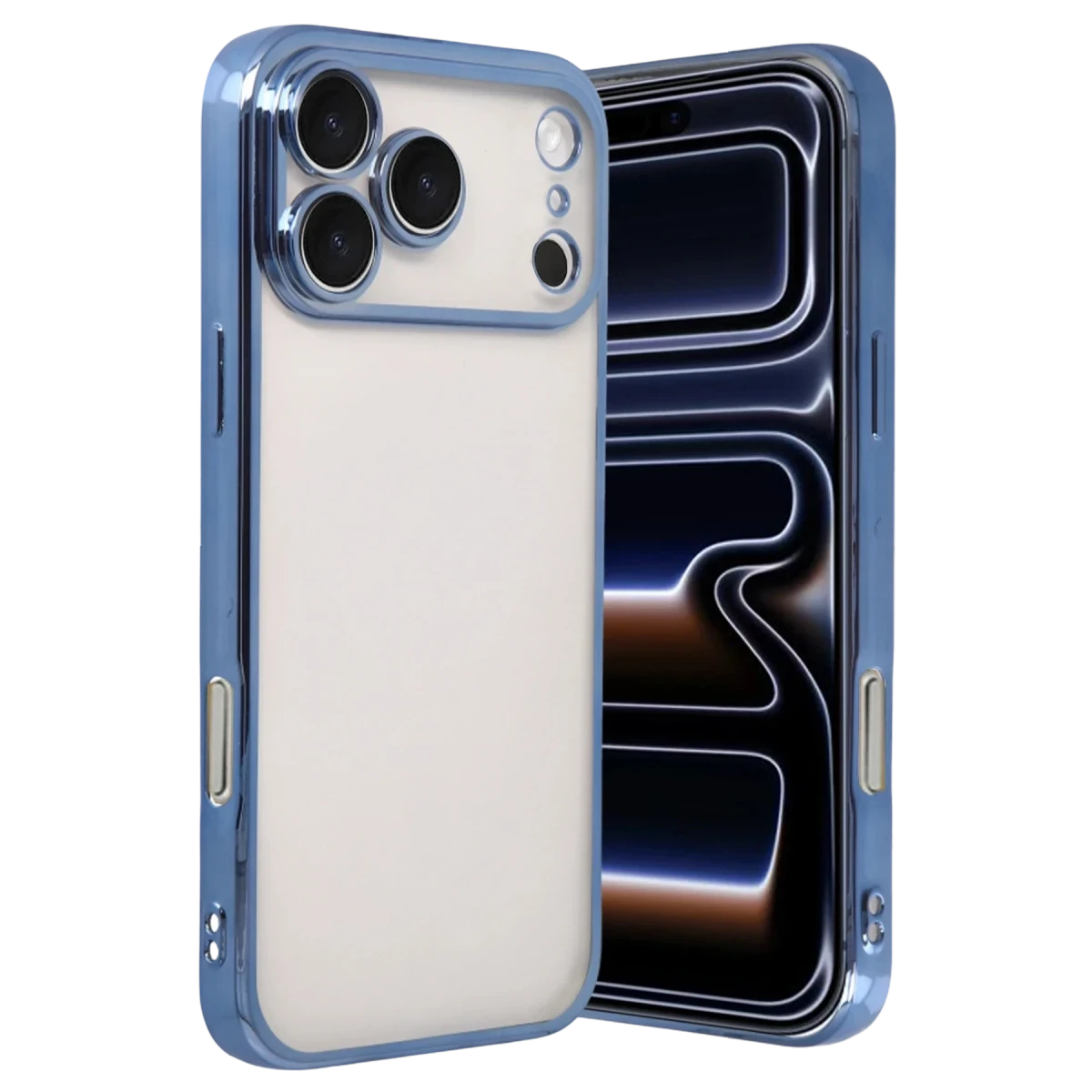 Newface Apple iPhone 17 Pro Max Razer Lensli Silikon - Açık Mavi — görsel 4