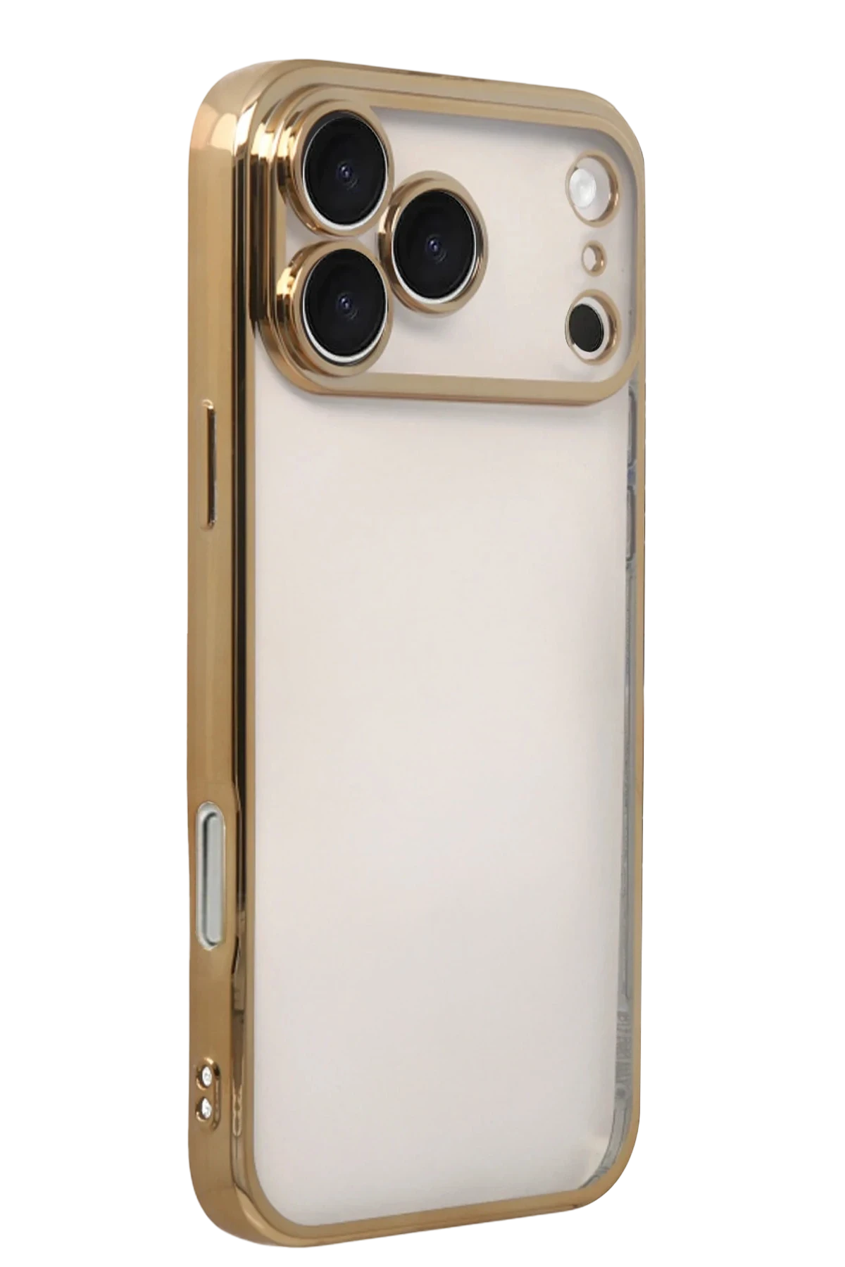 Newface Apple iPhone 17 Pro Max Razer Lensli Silikon - Gold