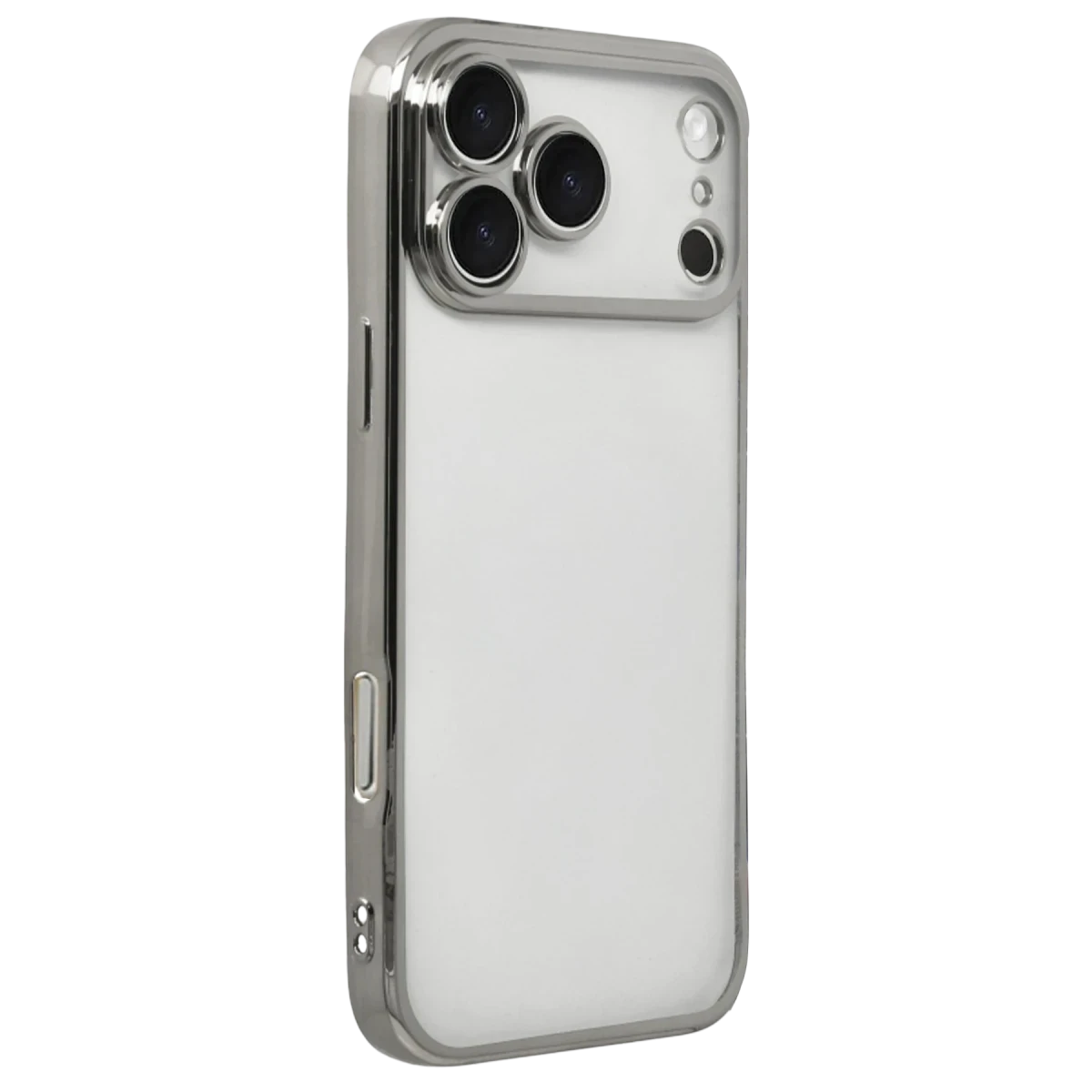 Newface Apple iPhone 17 Pro Max Razer Lensli Silikon - Gümüş