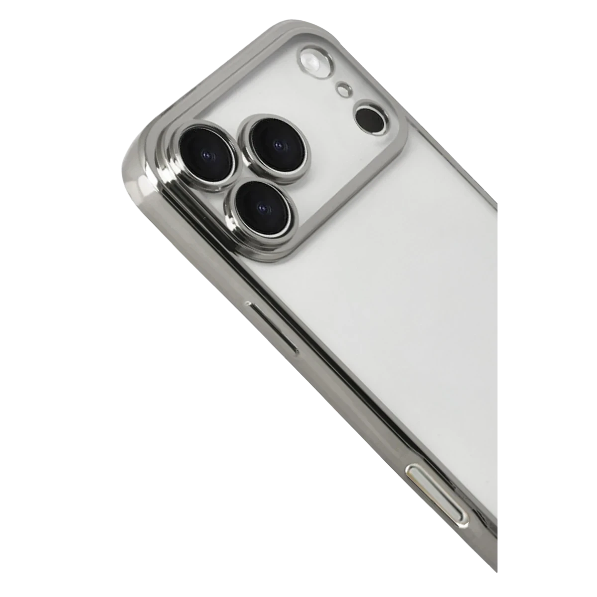 Newface Apple iPhone 17 Pro Max Razer Lensli Silikon - Gümüş