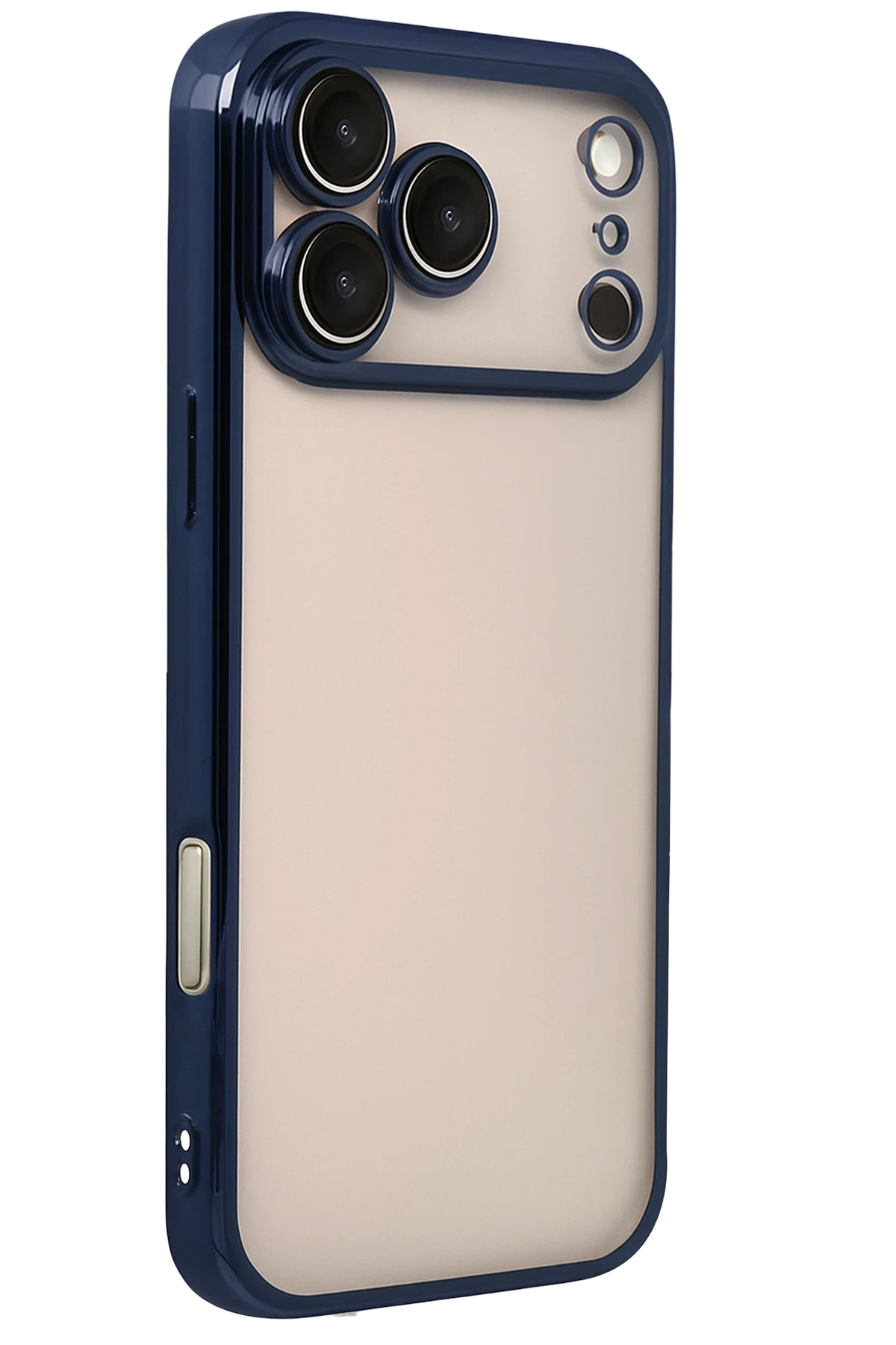 Newface Apple iPhone 17 Pro Max Razer Lensli Silikon - Lacivert