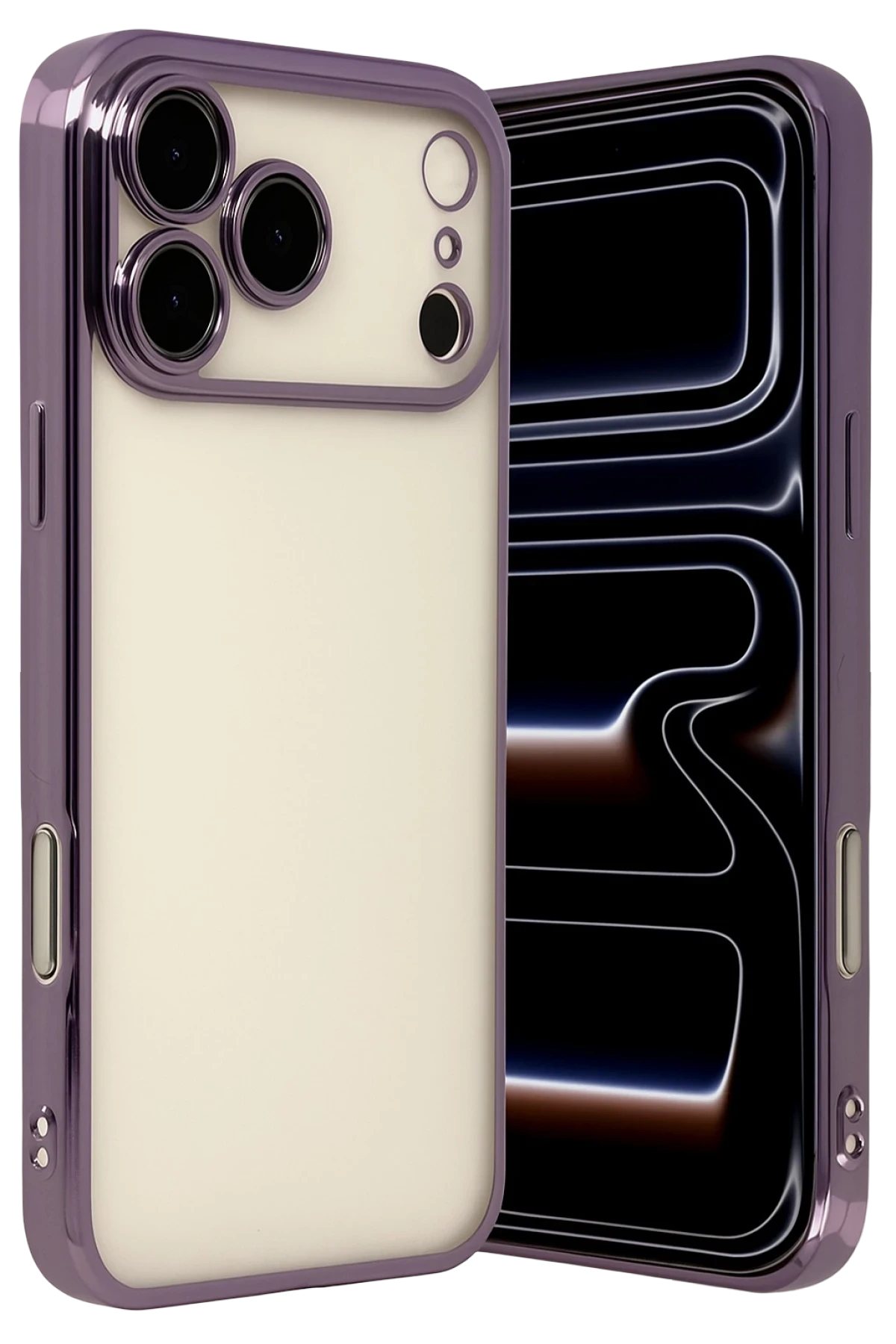 Newface Apple iPhone 17 Pro Max Razer Lensli Silikon - Mor