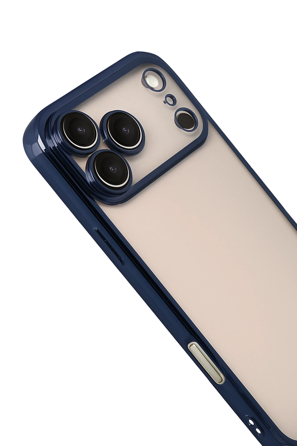 Newface Apple iPhone 17 Pro Razer Lensli Silikon - Lacivert