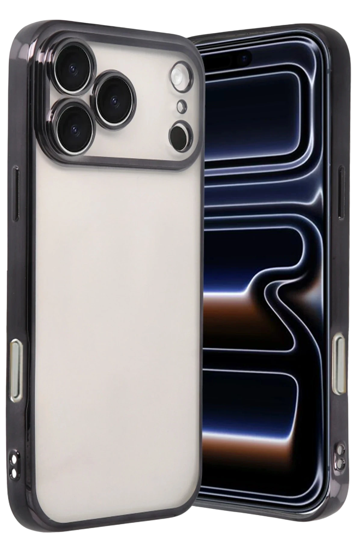 Newface Apple iPhone 17 Pro Razer Lensli Silikon - Siyah