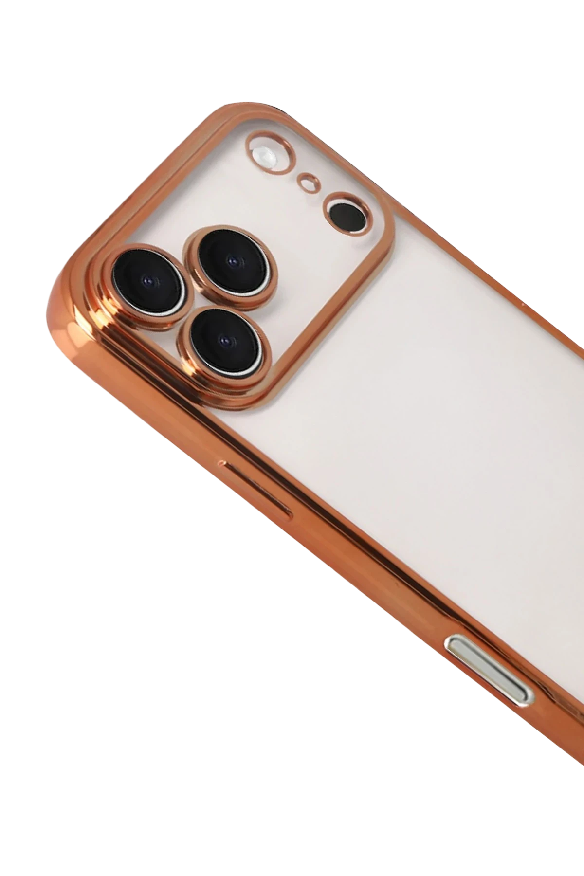 Newface Apple iPhone 17 Pro Razer Lensli Silikon - Turuncu