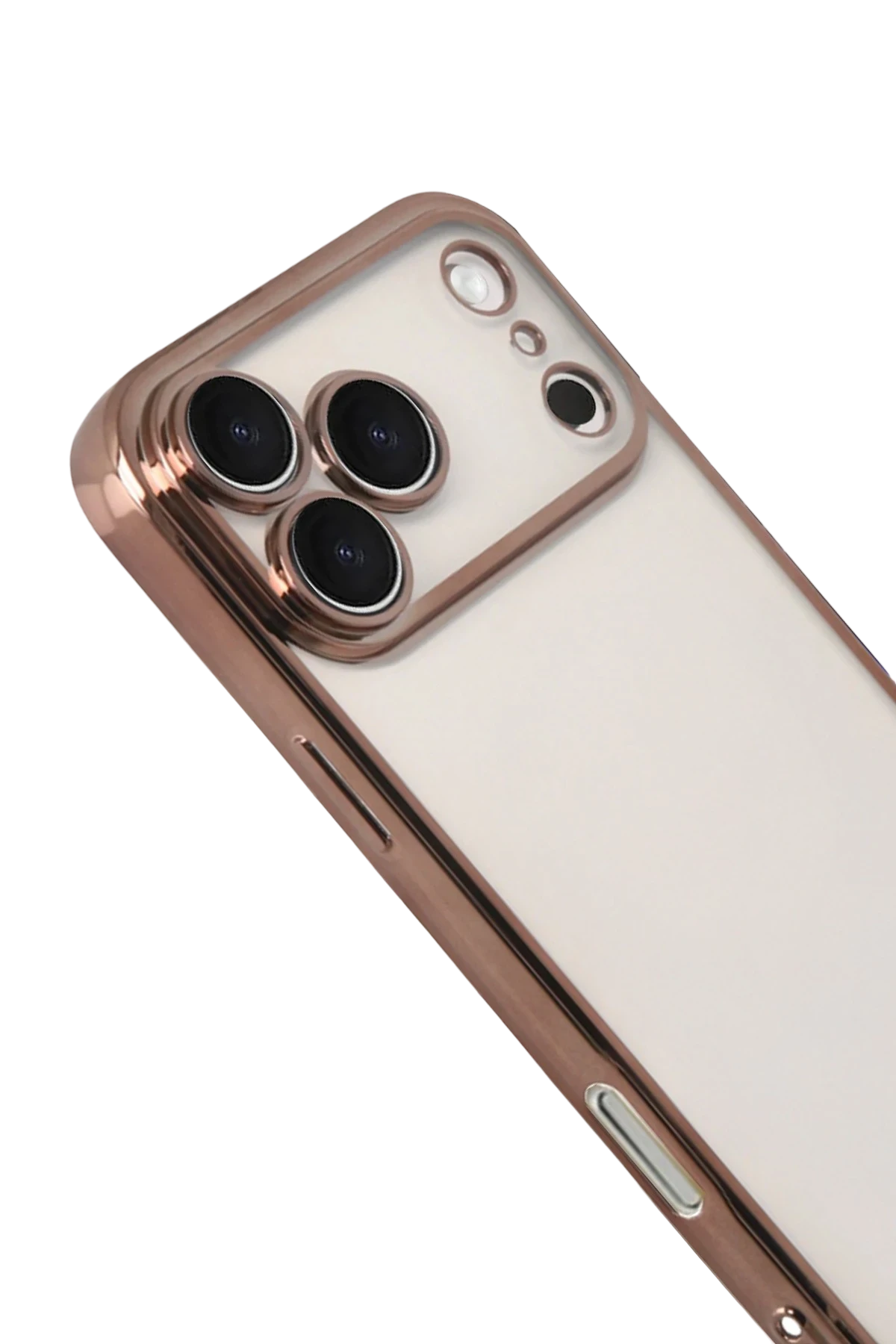 Newface Apple iPhone 17 Pro Max Razer Lensli Silikon - Çöl Titanyum