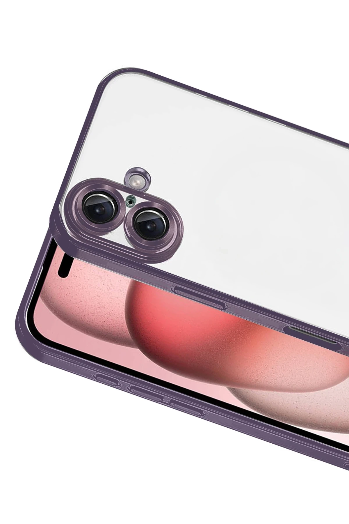 Newface Apple iPhone 17 Razer Lensli Silikon - Mor