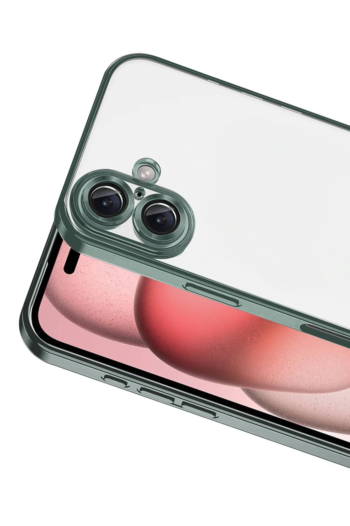 Newface Apple iPhone 17 Razer Lensli Silikon - Yeşil