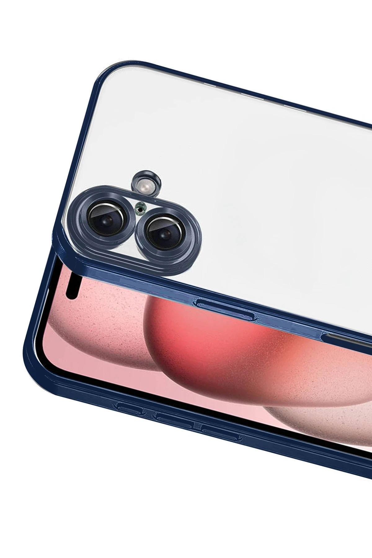 Newface Apple iPhone 17 Razer Lensli Silikon - Lacivert