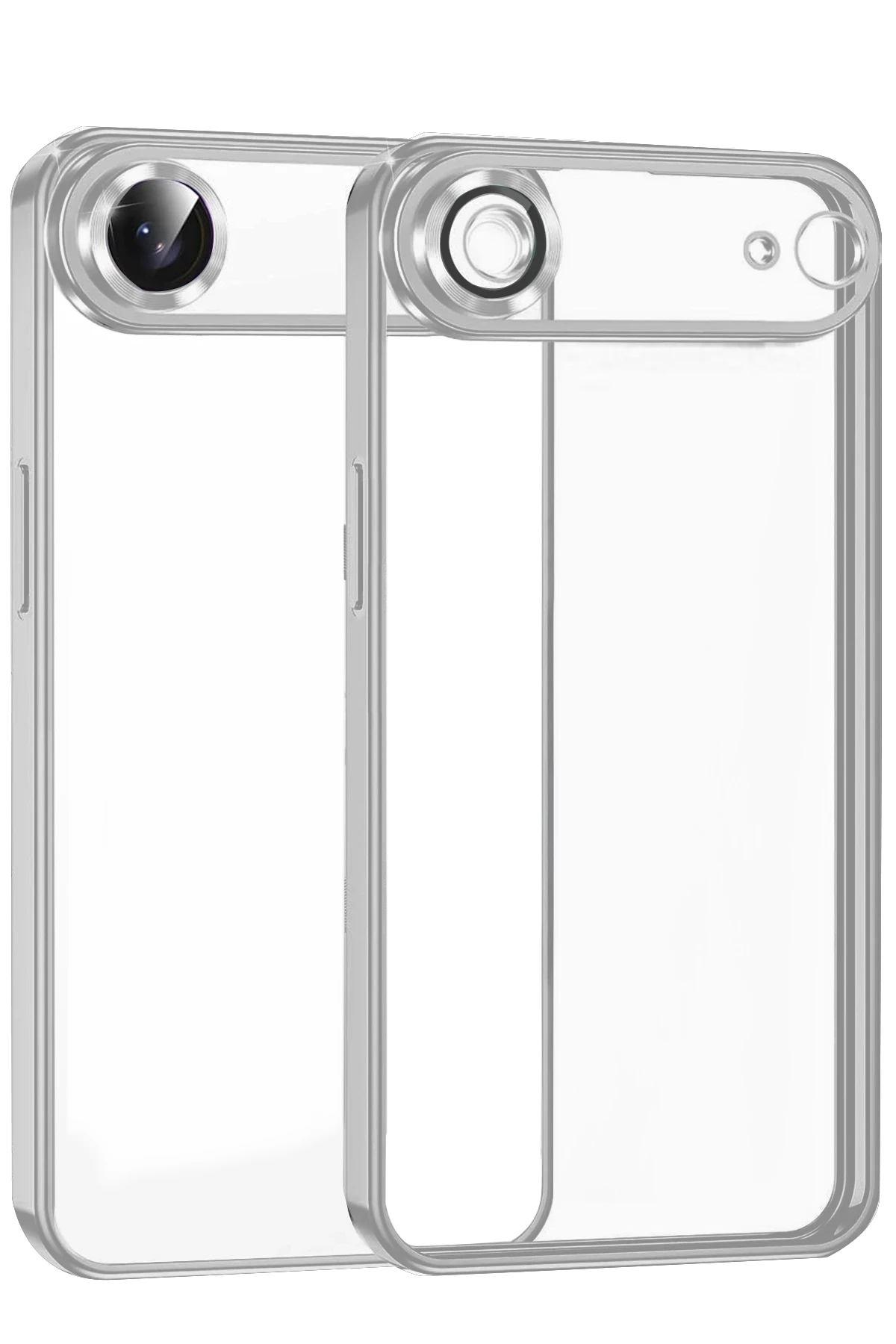 Newface Apple iPhone 17 Air Razer Lensli Silikon - Gümüş