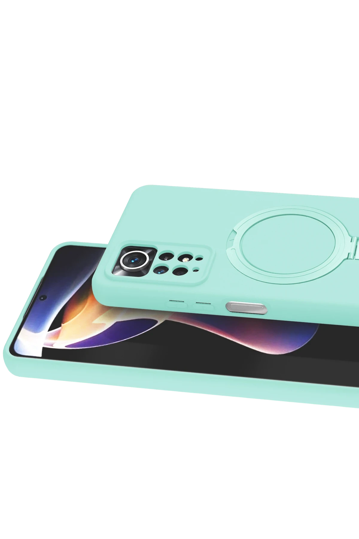 Newface Xiaomi Redmi Note 12 Pro 4G Regal Magsafe Standlı Kapak - Su Yeşili