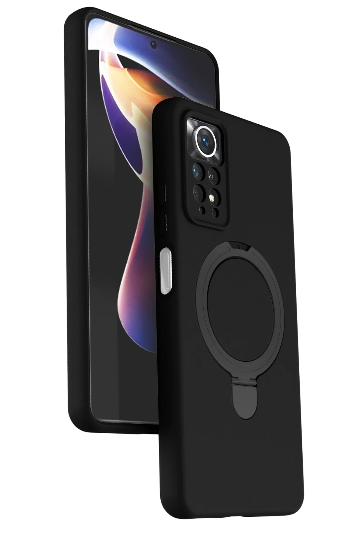 Newface Xiaomi Redmi Note 12 Pro 4G Regal Magsafe Standlı Kapak - Siyah