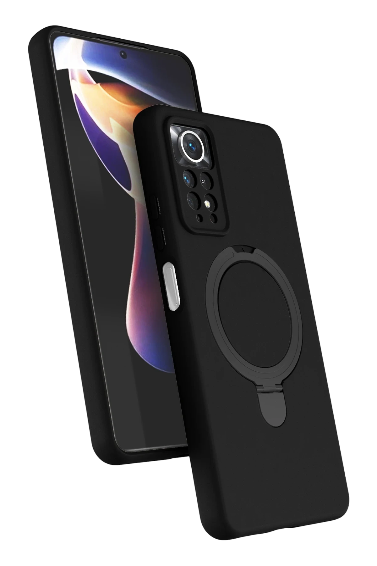 Newface Xiaomi Redmi Note 12 Pro 4G Regal Magsafe Standlı Kapak - Siyah