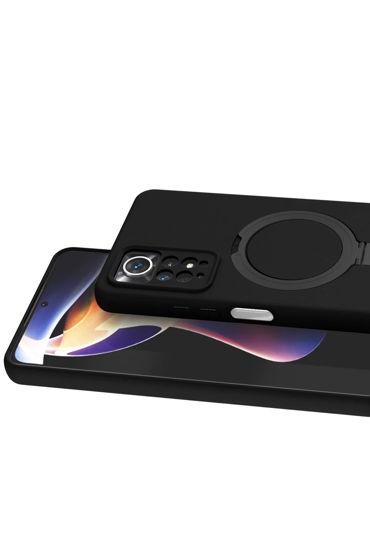 Newface Xiaomi Redmi Note 12 Pro 4G Regal Magsafe Standlı Kapak - Siyah